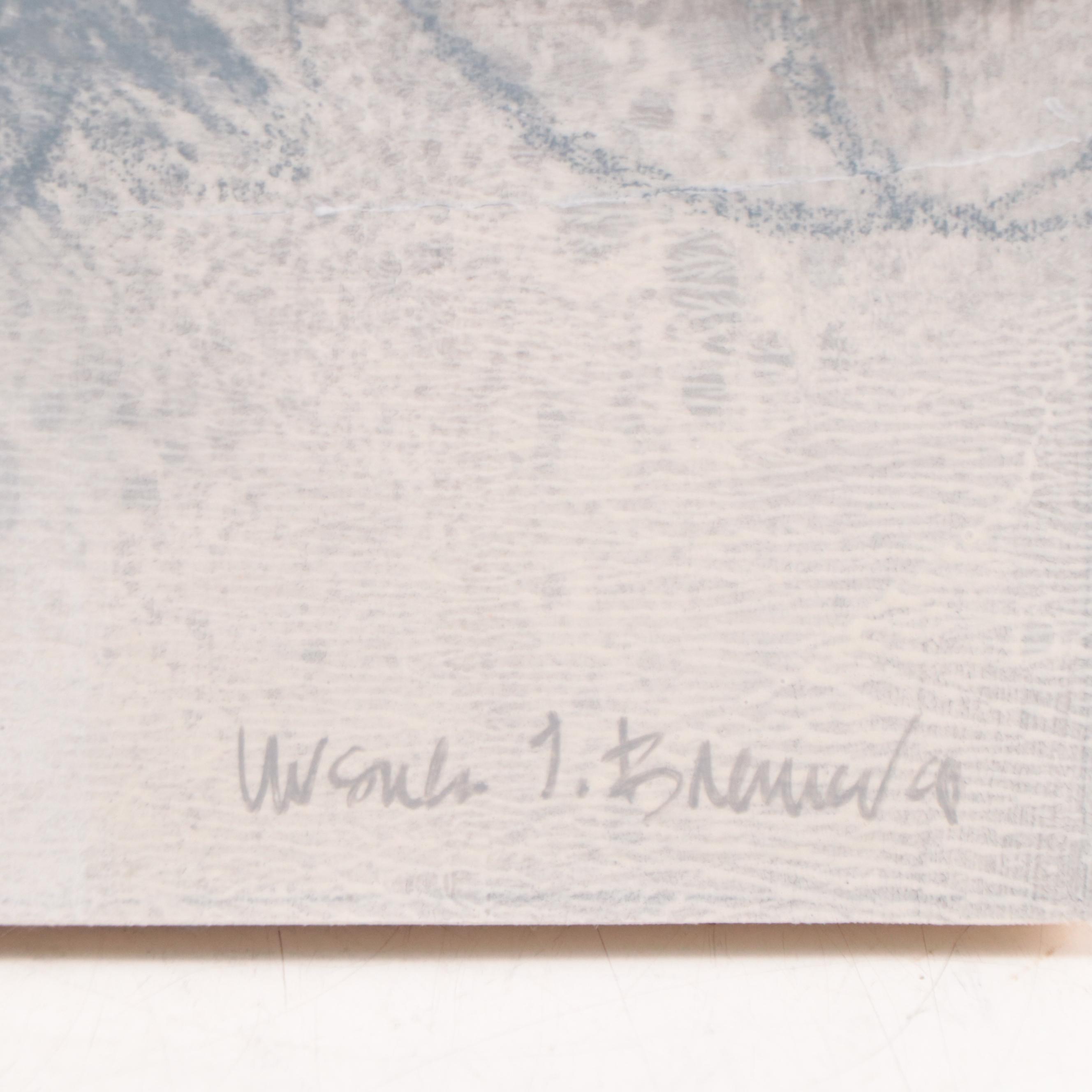 Ursula J. Brenner Mixed Media Painting, 21st Century