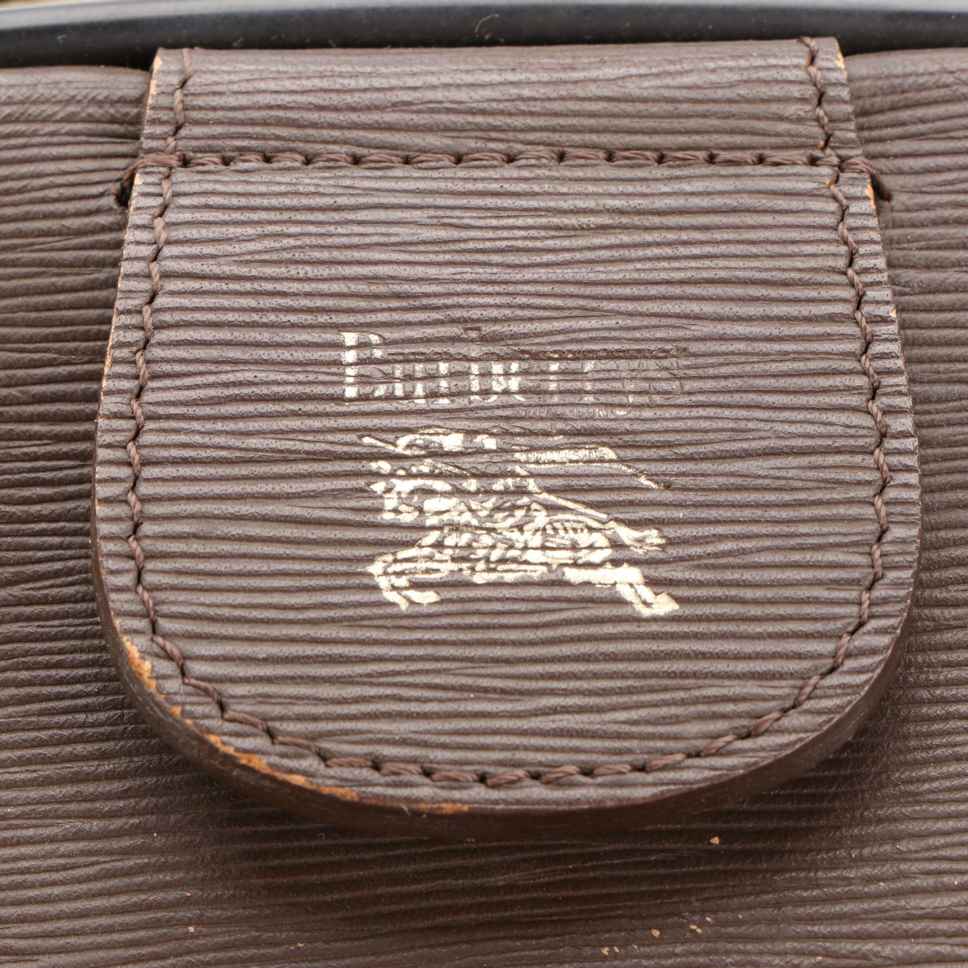 Burberrys Medium Duffle Bag in Haymarket Check Gabardine/Textured Leather