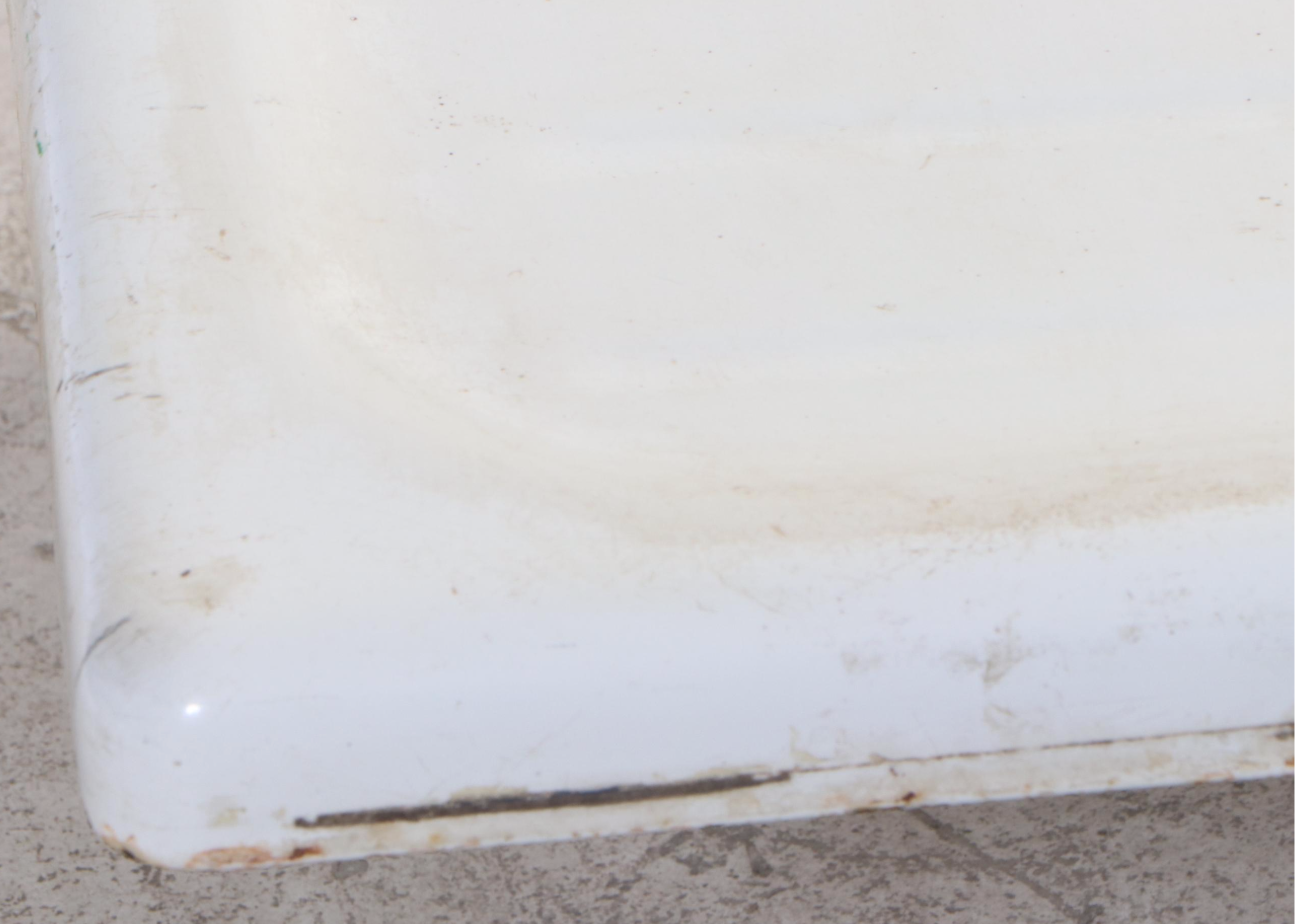 Enameled Cast Iron Double-Well Sink, Mid-20th Century