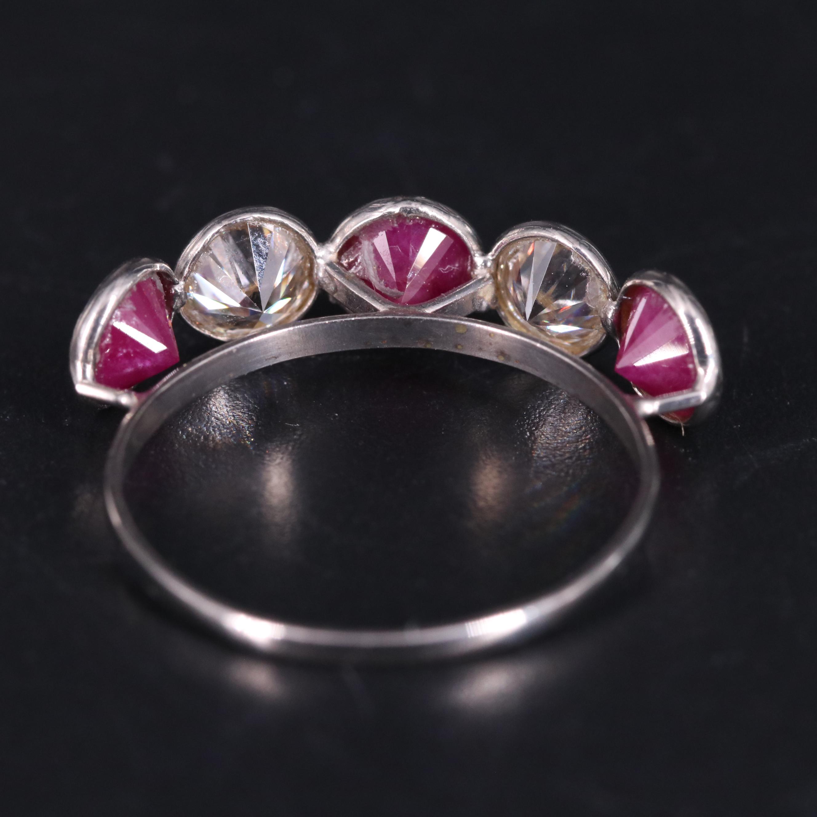 14K Ruby and Moissanite Ring