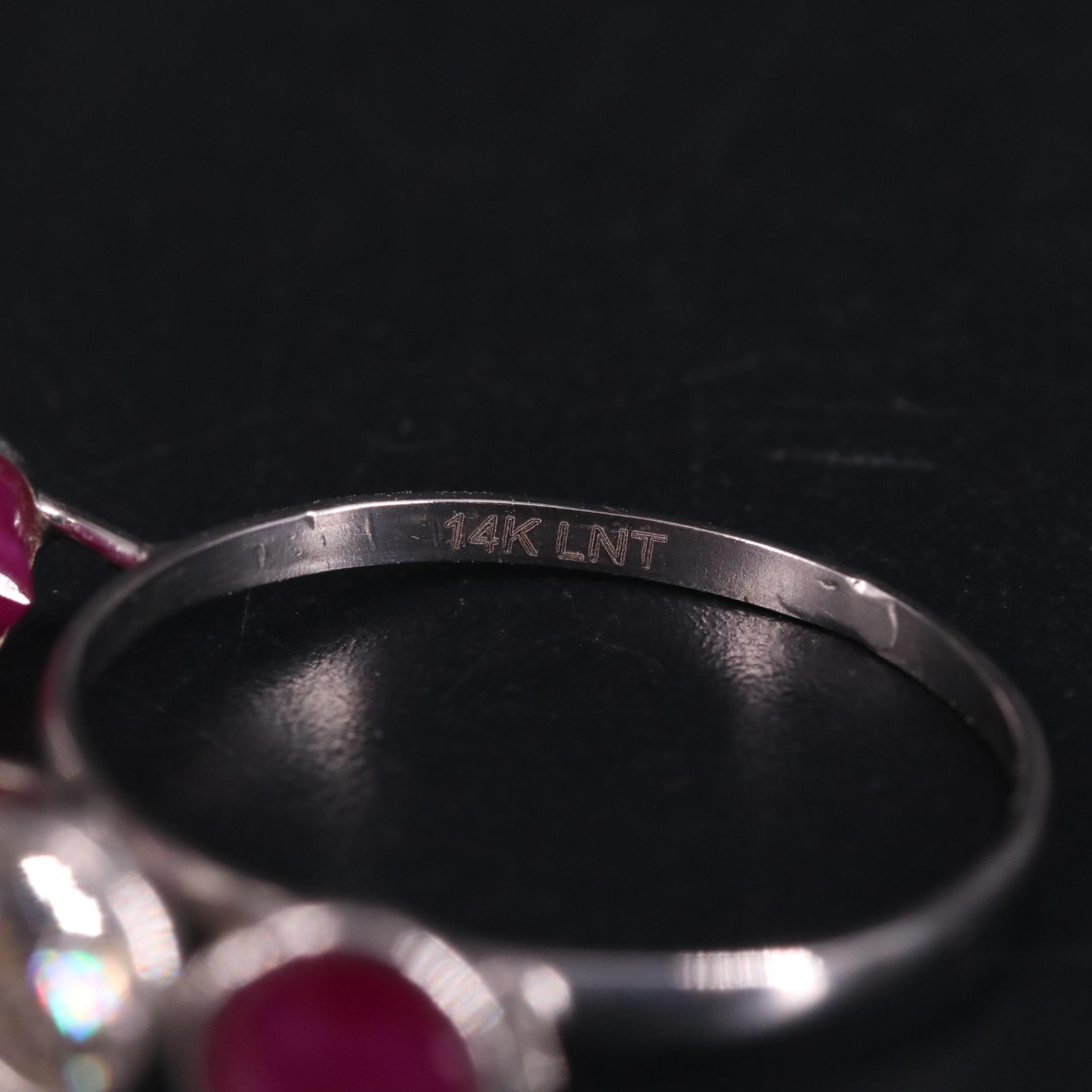 14K Ruby and Moissanite Ring