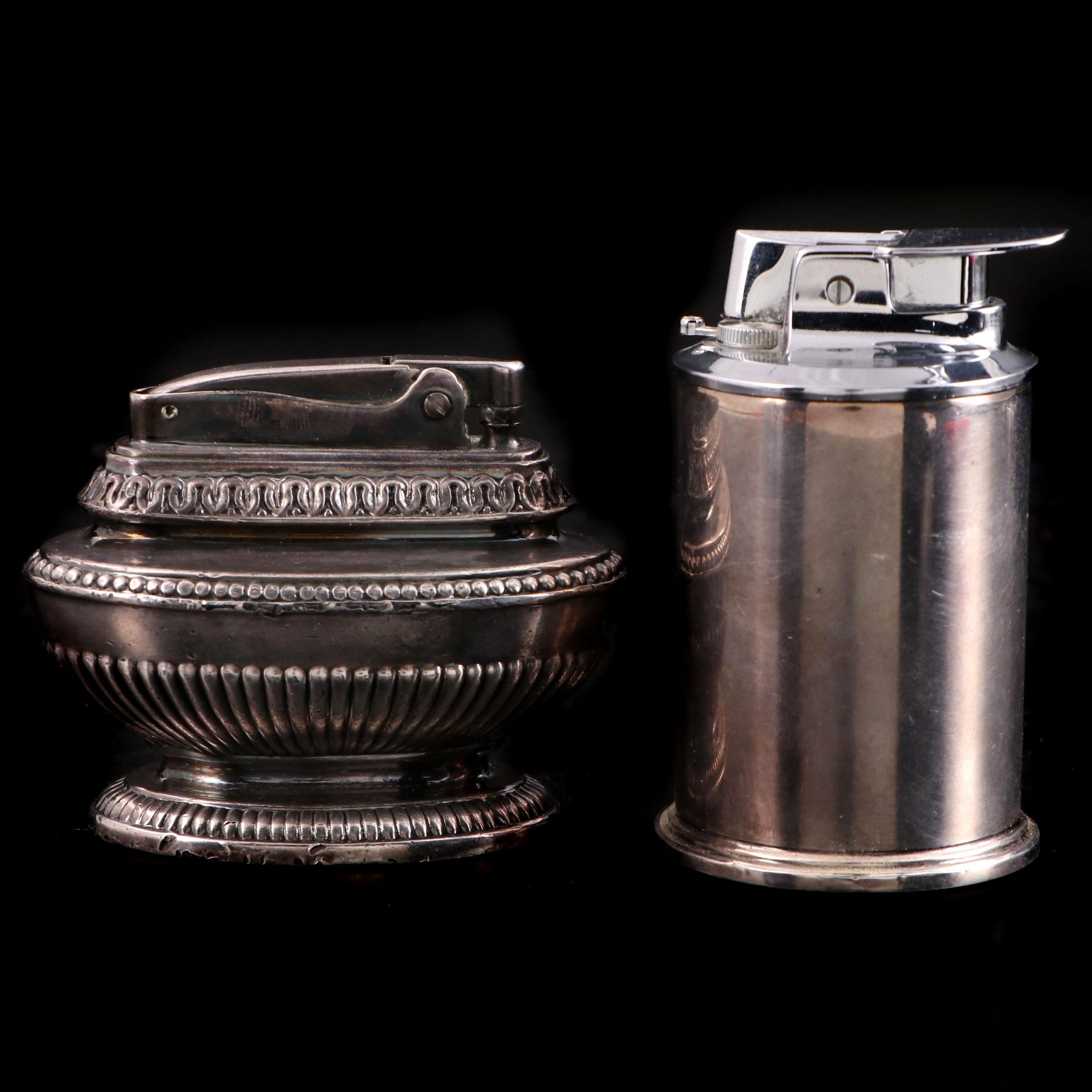 Empire Weighted Sterling Silver Lighter with Ronson "Queen Anne" Metal Lighter