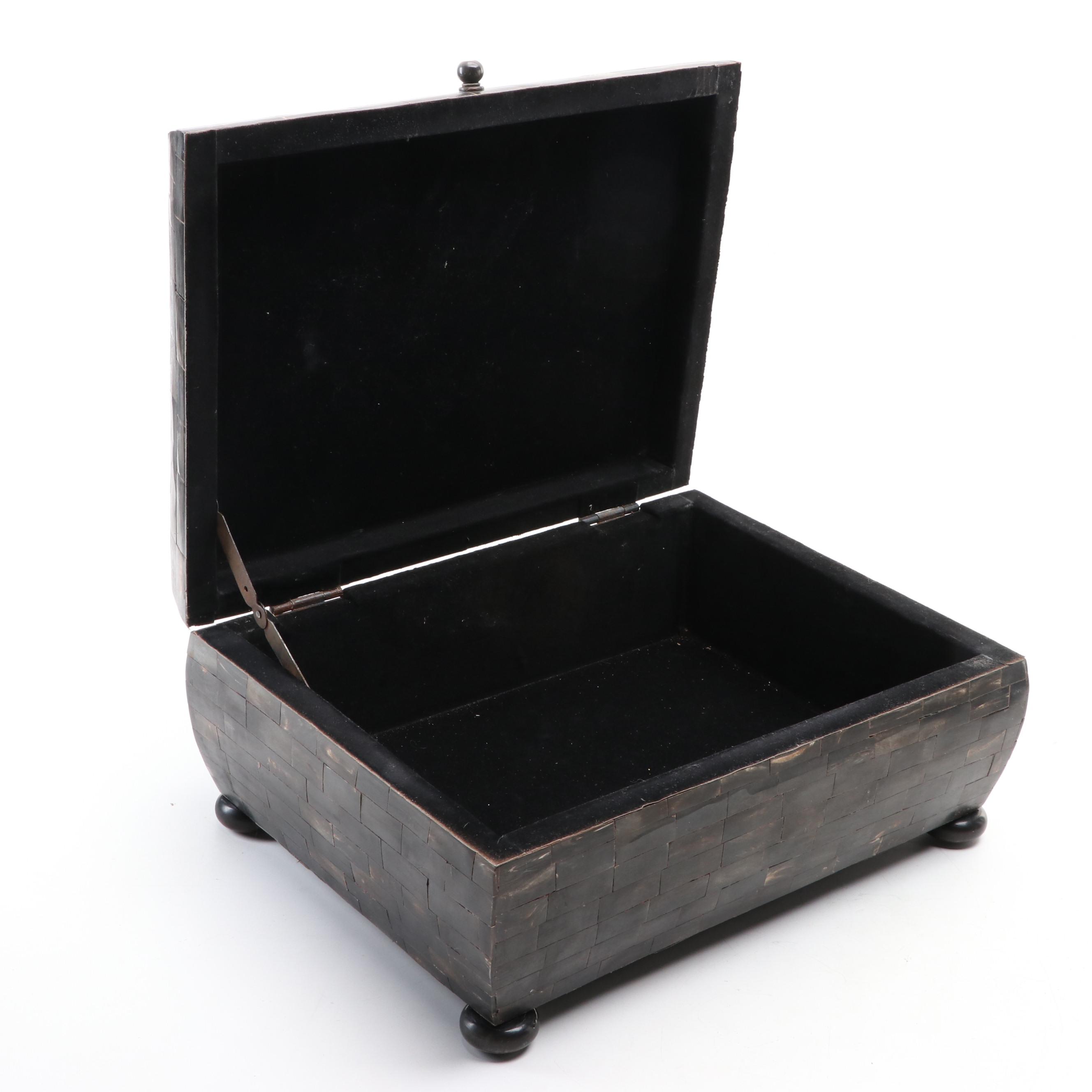 Zodax Porcelain Flower Diffuser with Textured Ceramic Vase and Wooden Box