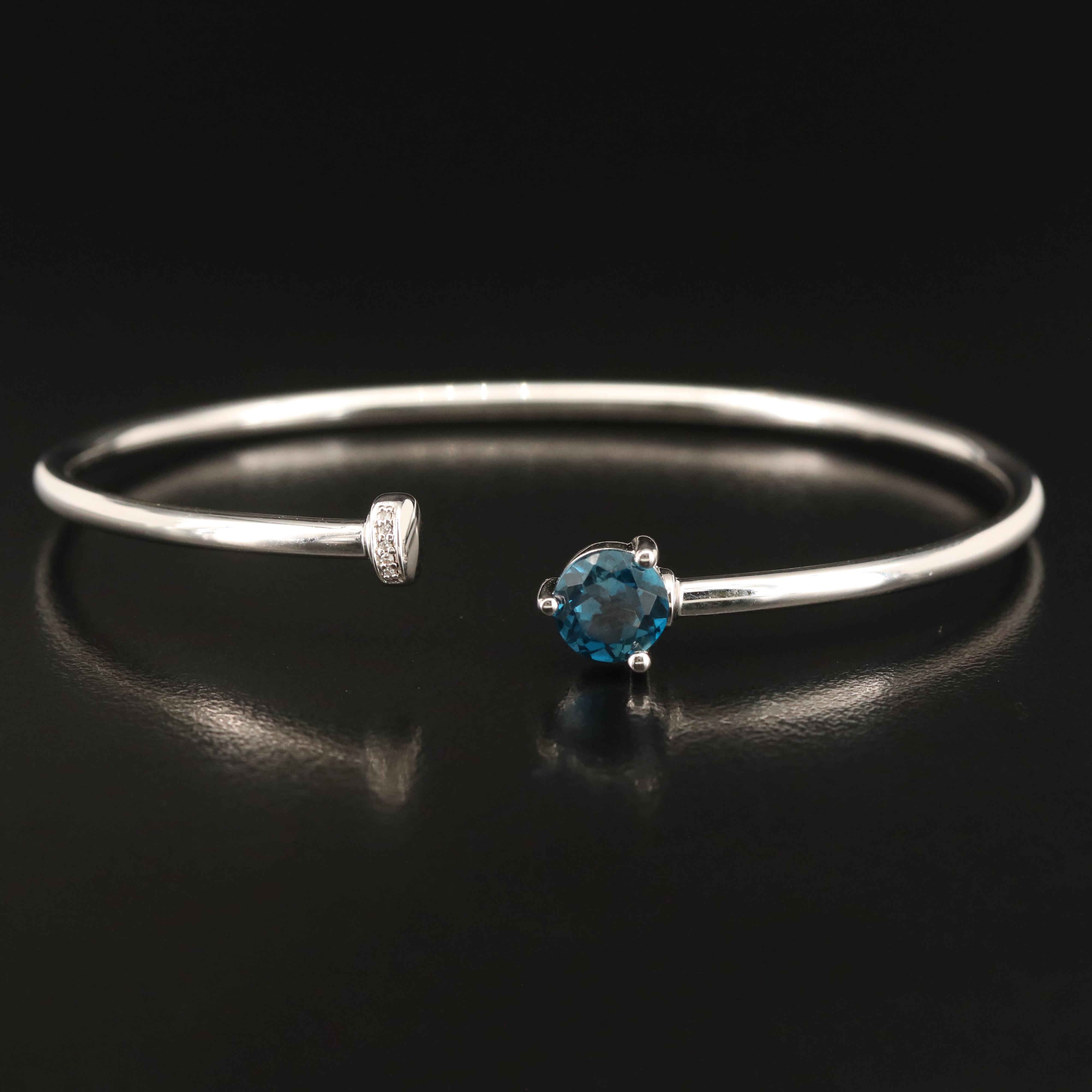 Sterling London Blue Topaz Cuff