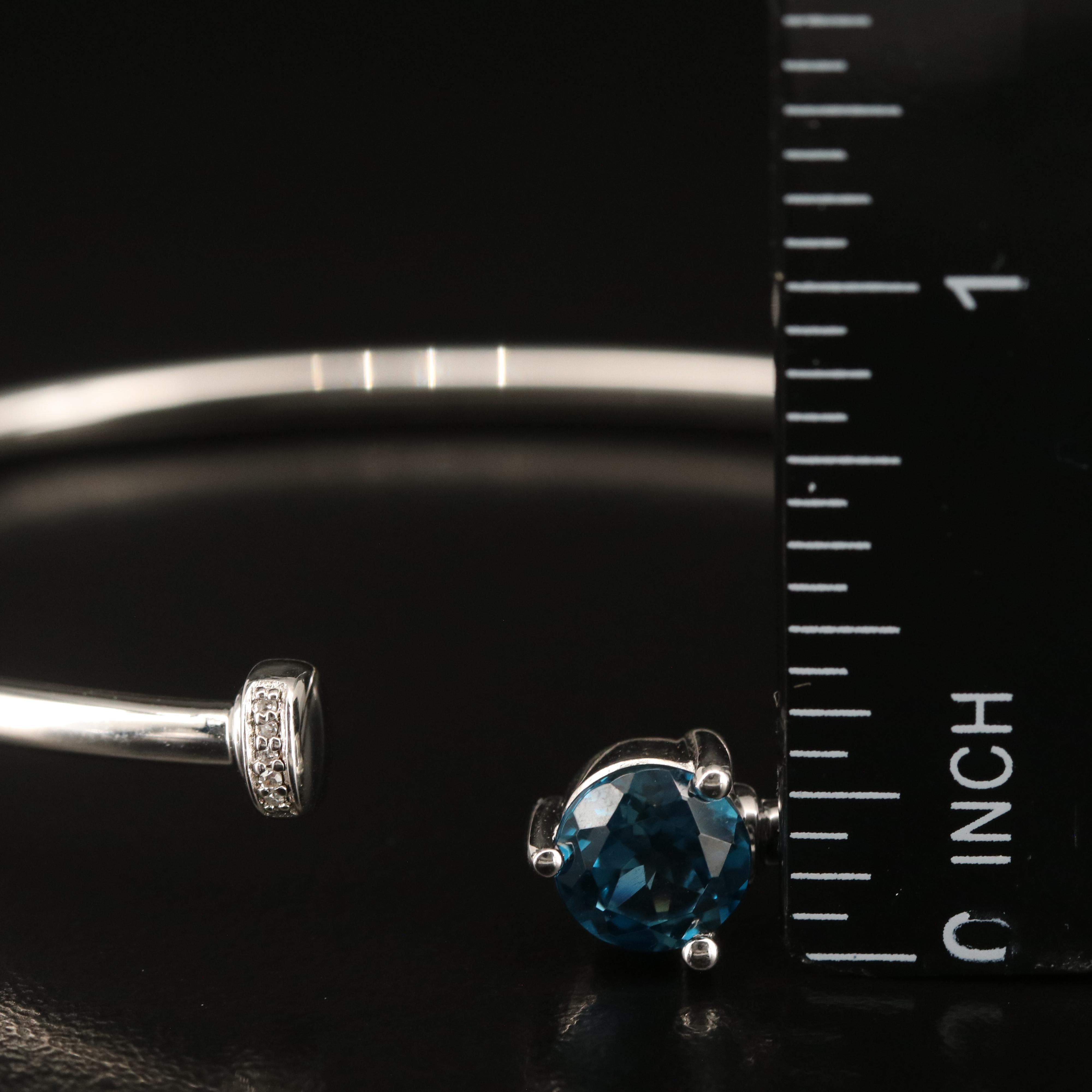 Sterling London Blue Topaz Cuff