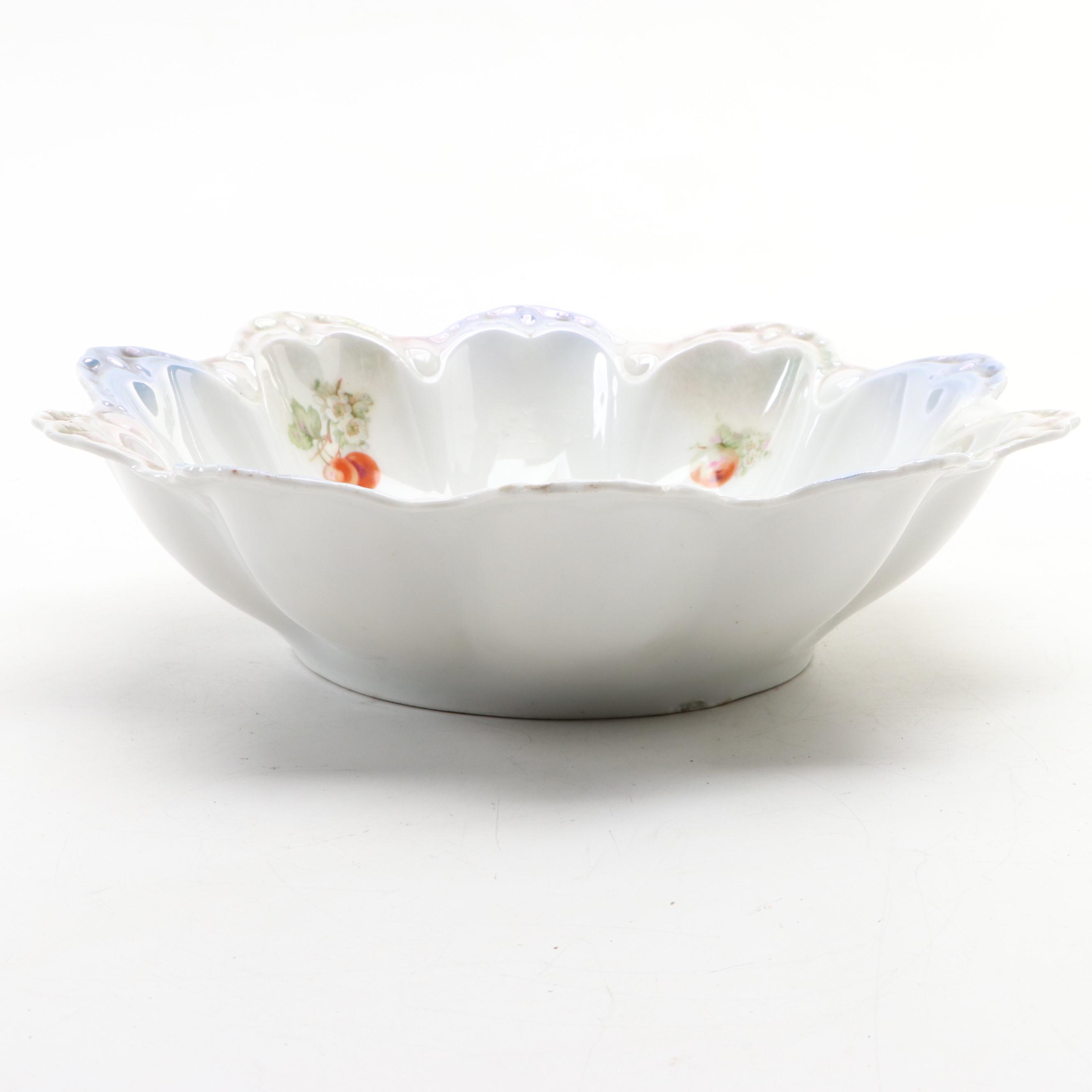 Royal Worcester "Arcadia" Cake Plate with Old Paris Compote and Other Bowl