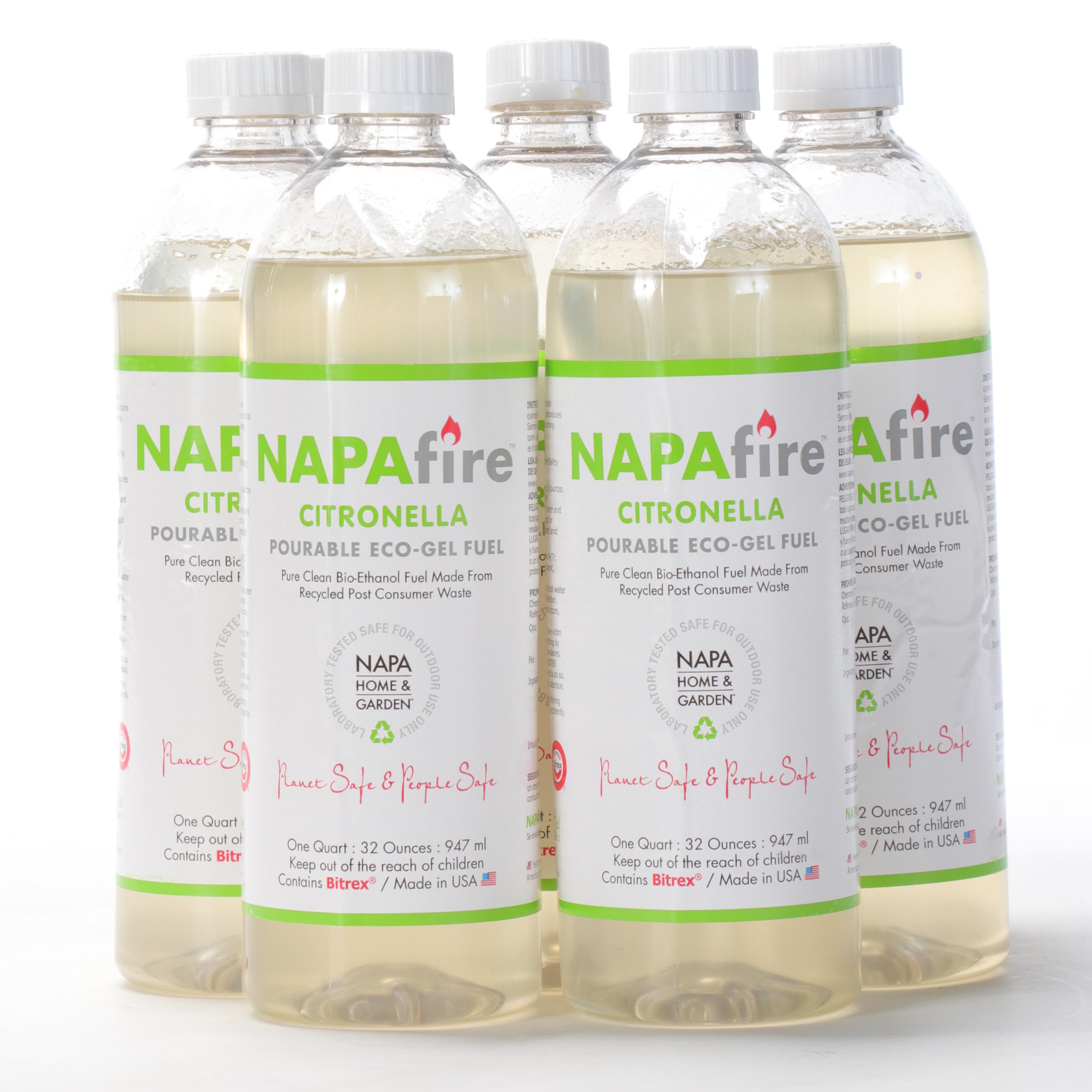 Four Napa Home & Garden Red Glazed Terracotta Fire Pots with Citronella Oil