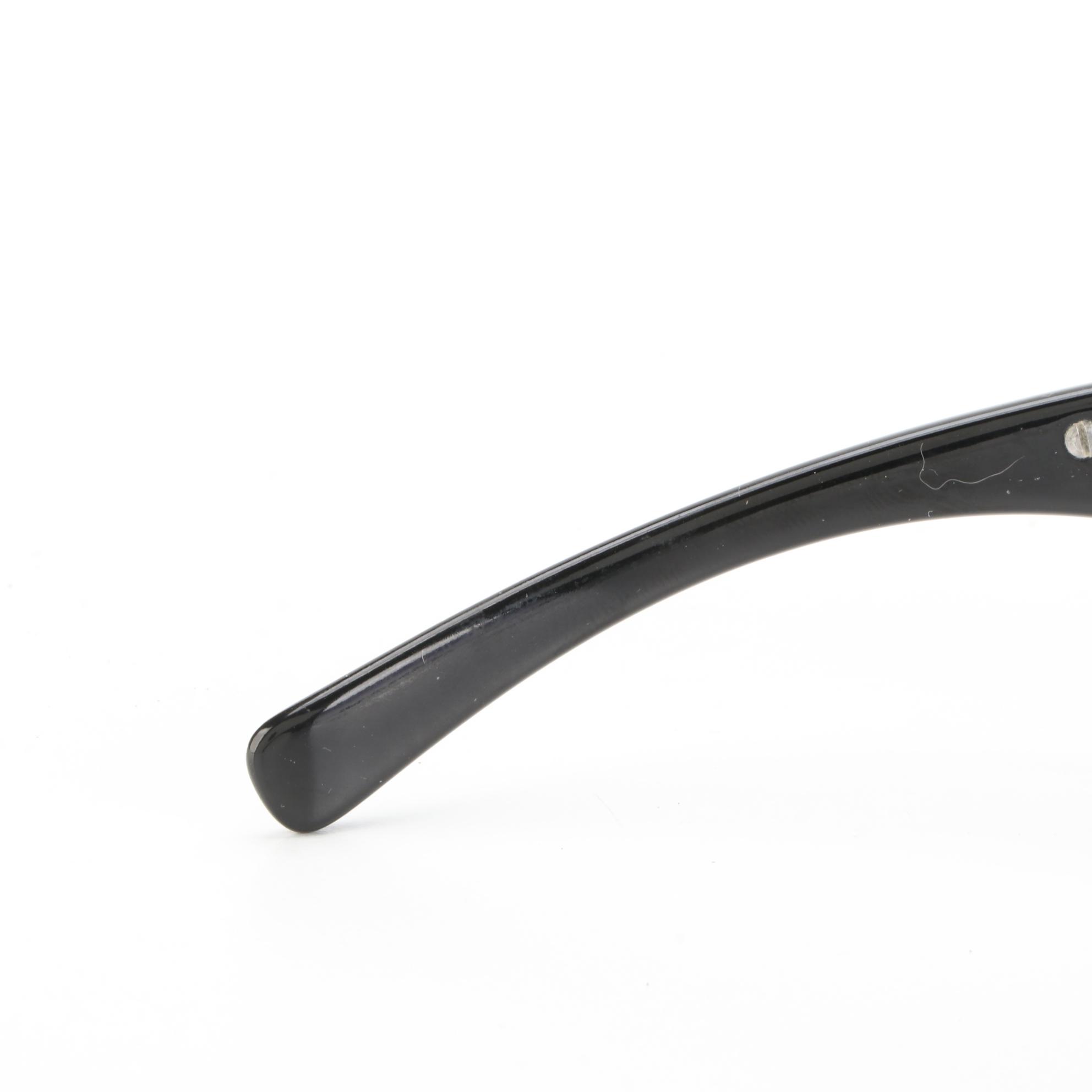 Prada Shield Sunglasses with Wave Detail on Temple in Acetate