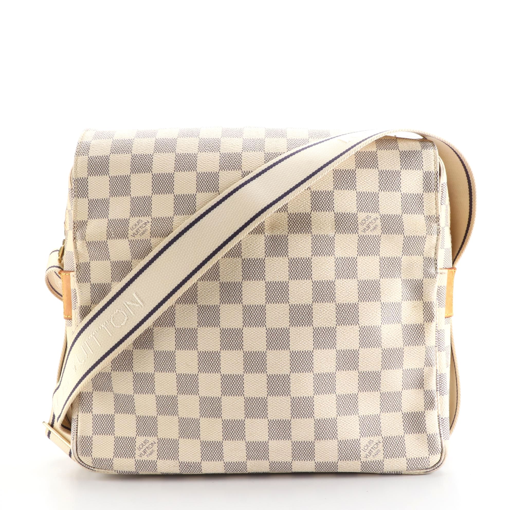 Louis Vuitton Naviglio Messenger Bag in Damier Azur Canvas