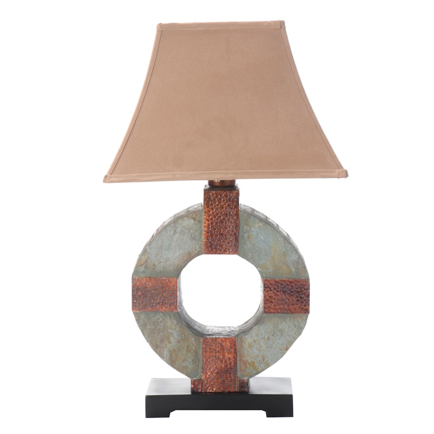 Carolyn Kinder for Uttermost Slate and Hammered Copper Indoor/Outdoor Table Lamp