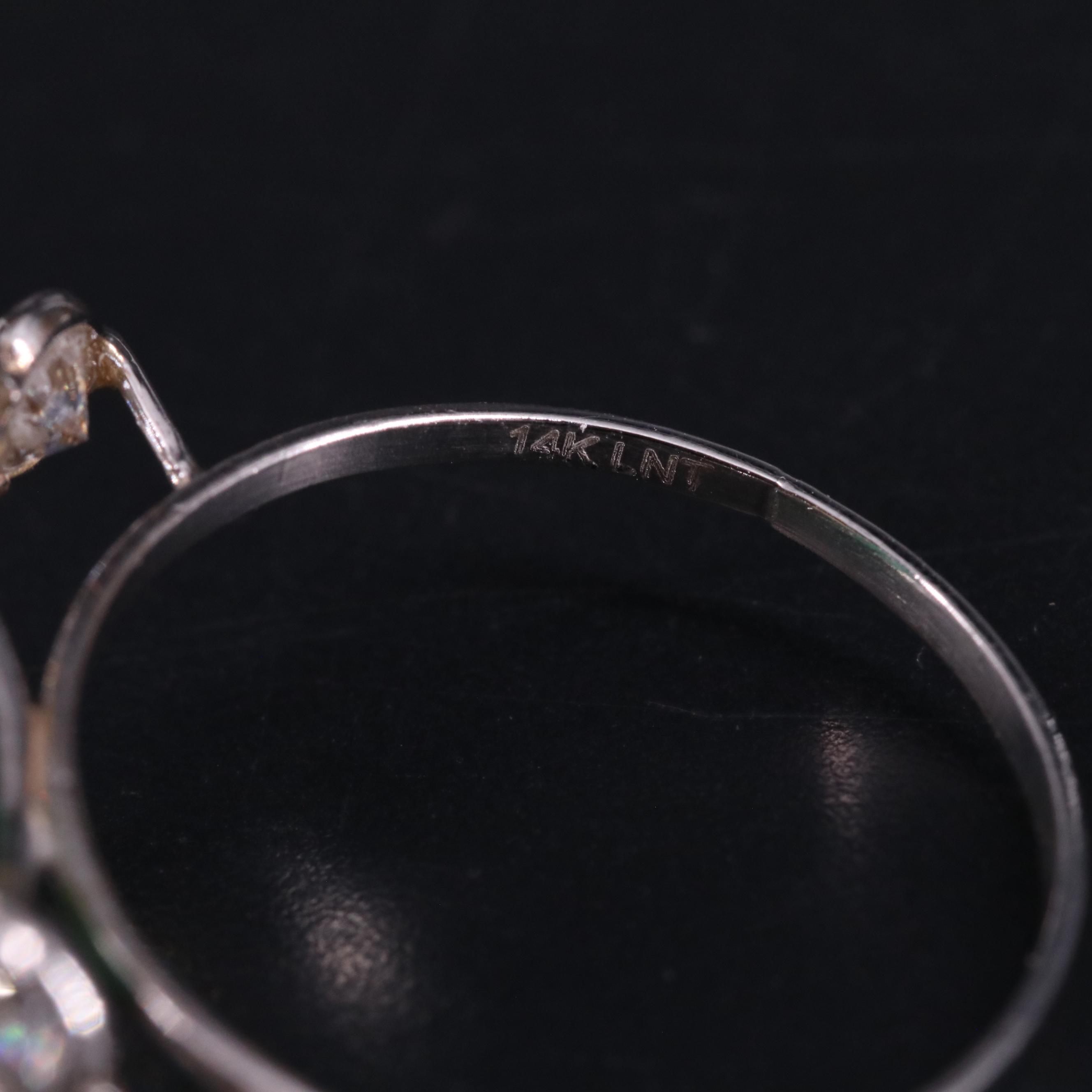 14K Emerald and Moissanite Ring