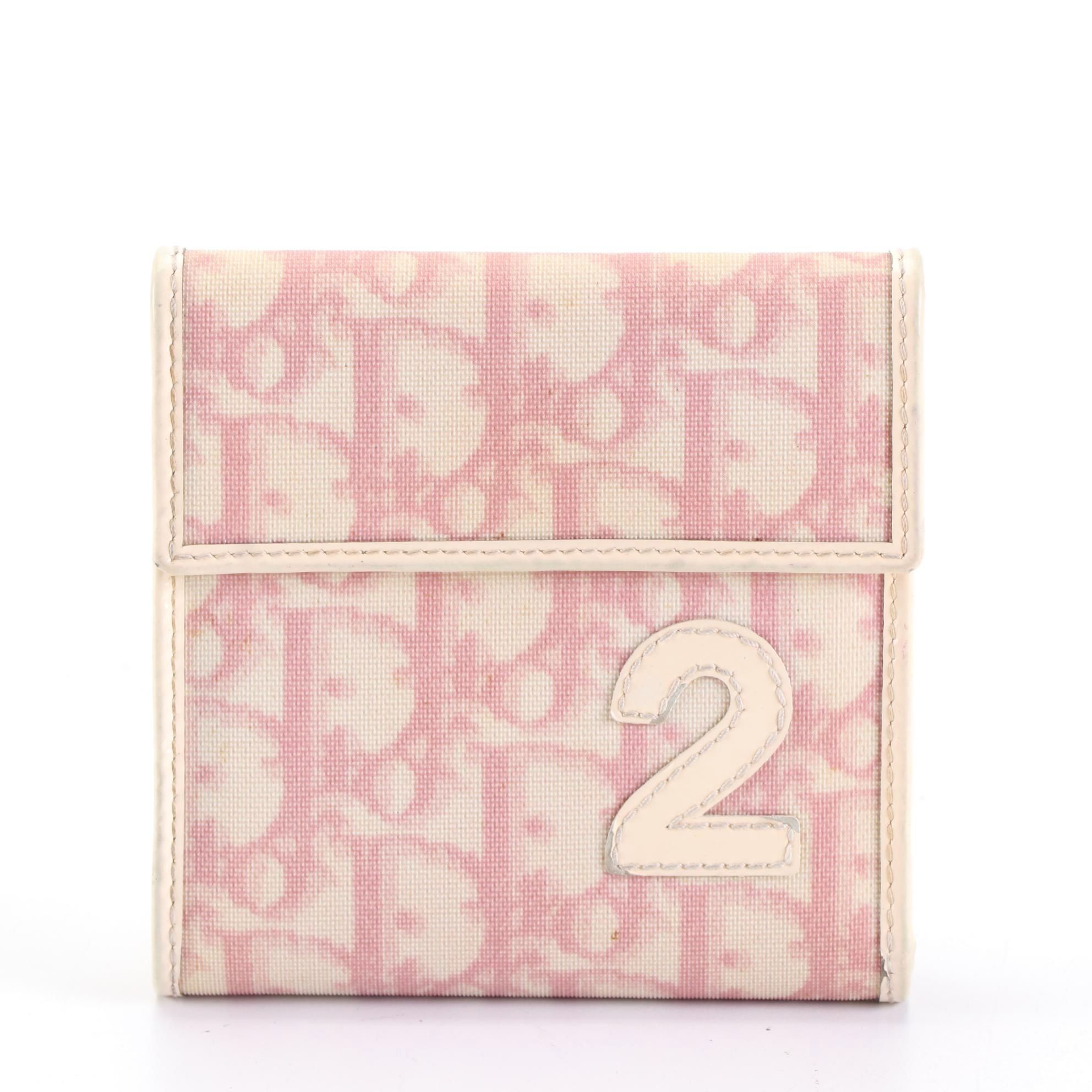 Christian Dior Monogram Canvas and Leather Compact Wallet