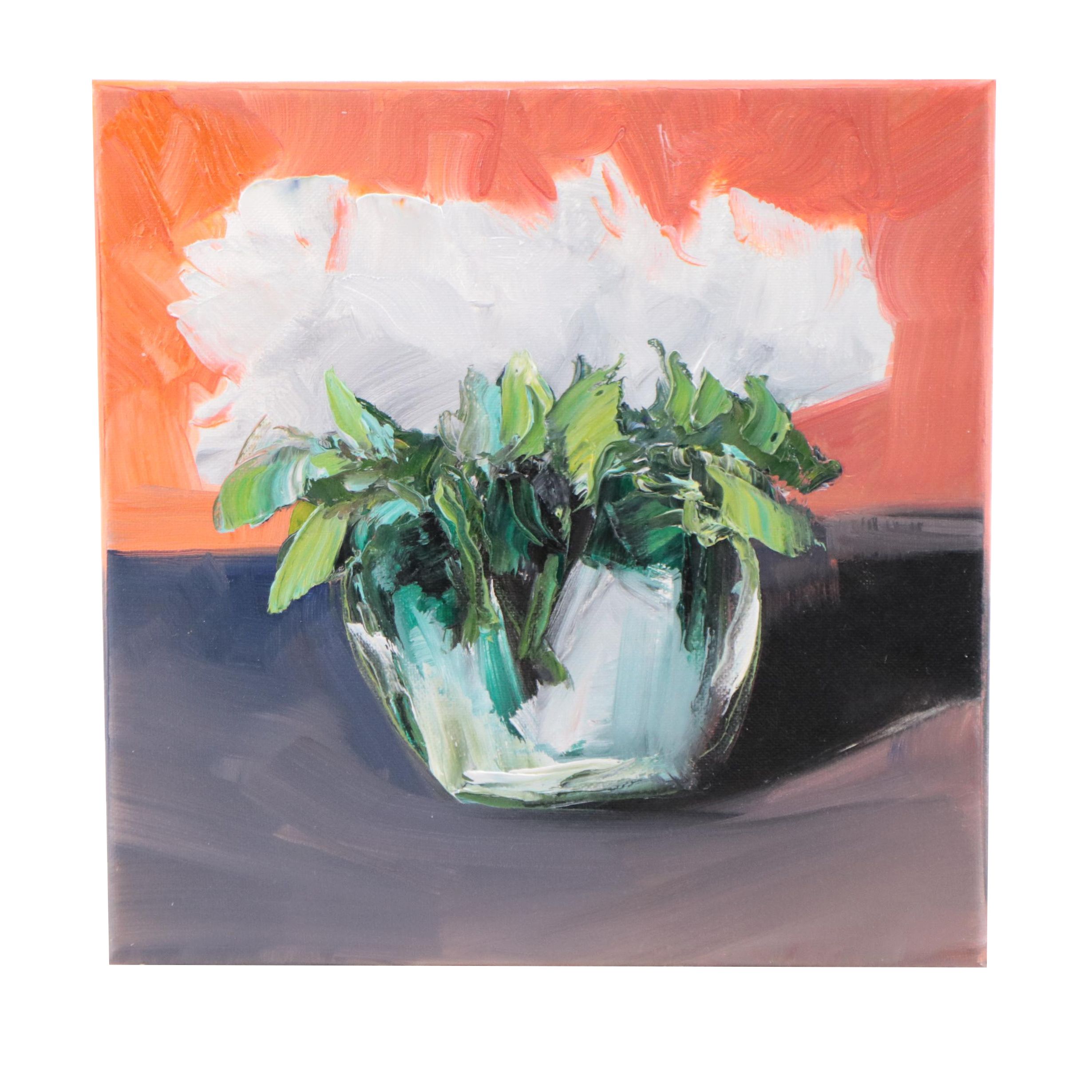 José M. Lima Floral Still Life Oil Painting, 2022