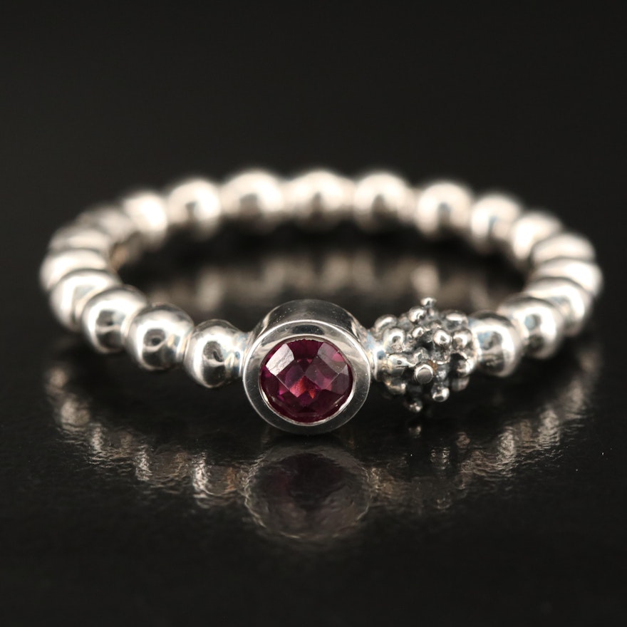 Michael Dawkins Sterling Rhodolite Garnet Ring