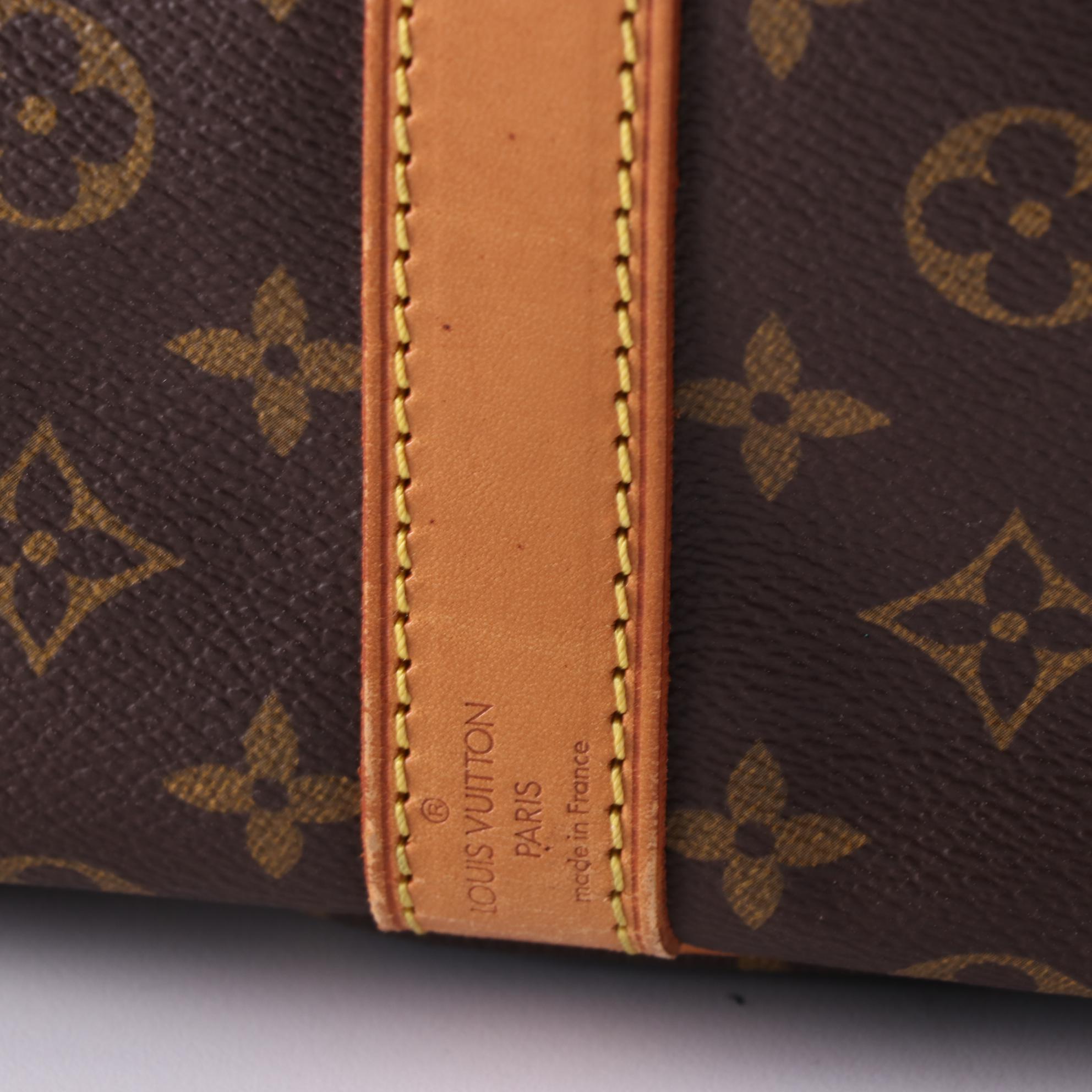 Louis Vuitton Keepall 60 Bandoulière in Monogram Canvas and Vachetta Leather