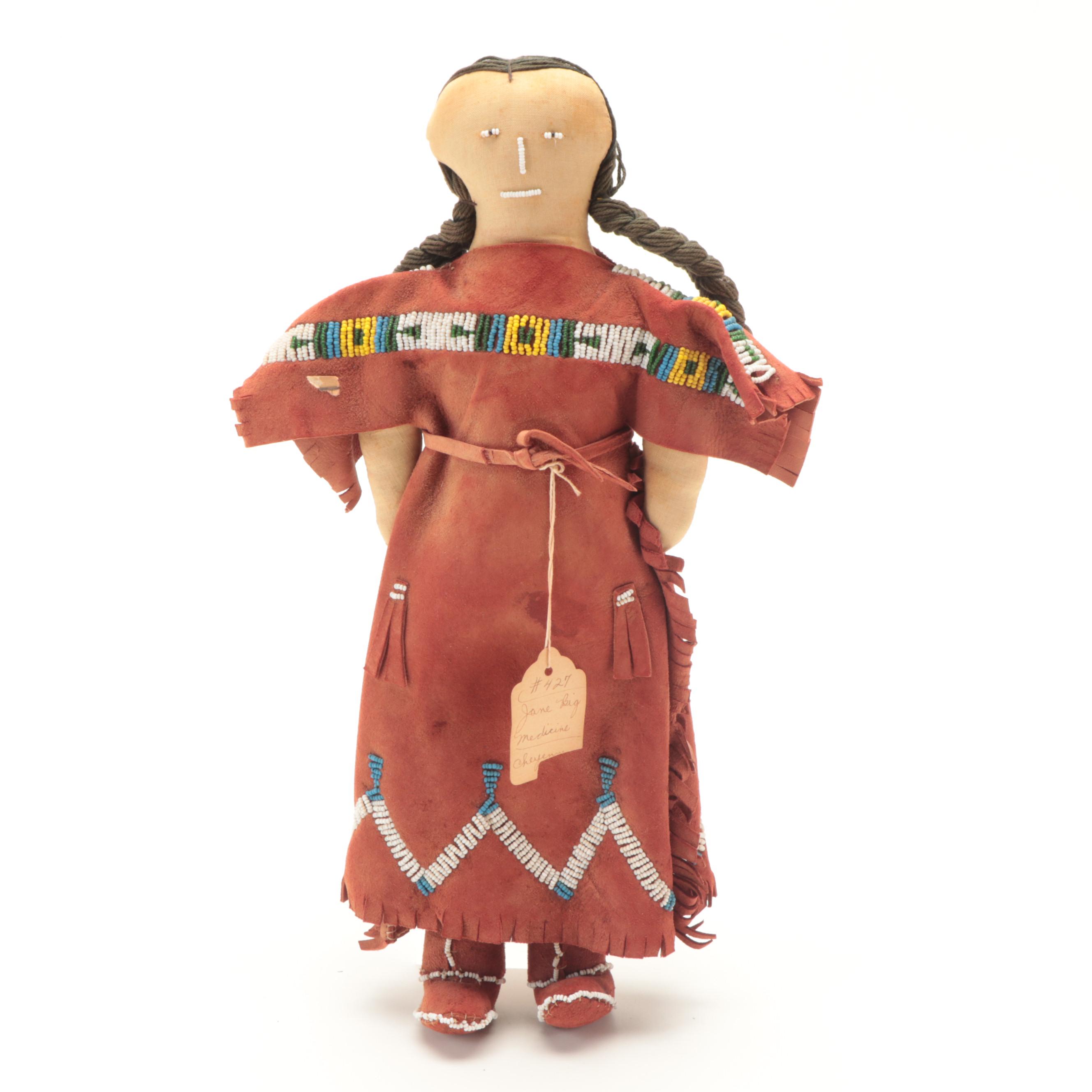 Alaska Native Arts and Crafts Doll and Navajo Velvet and Cloth Folk Art Dolls