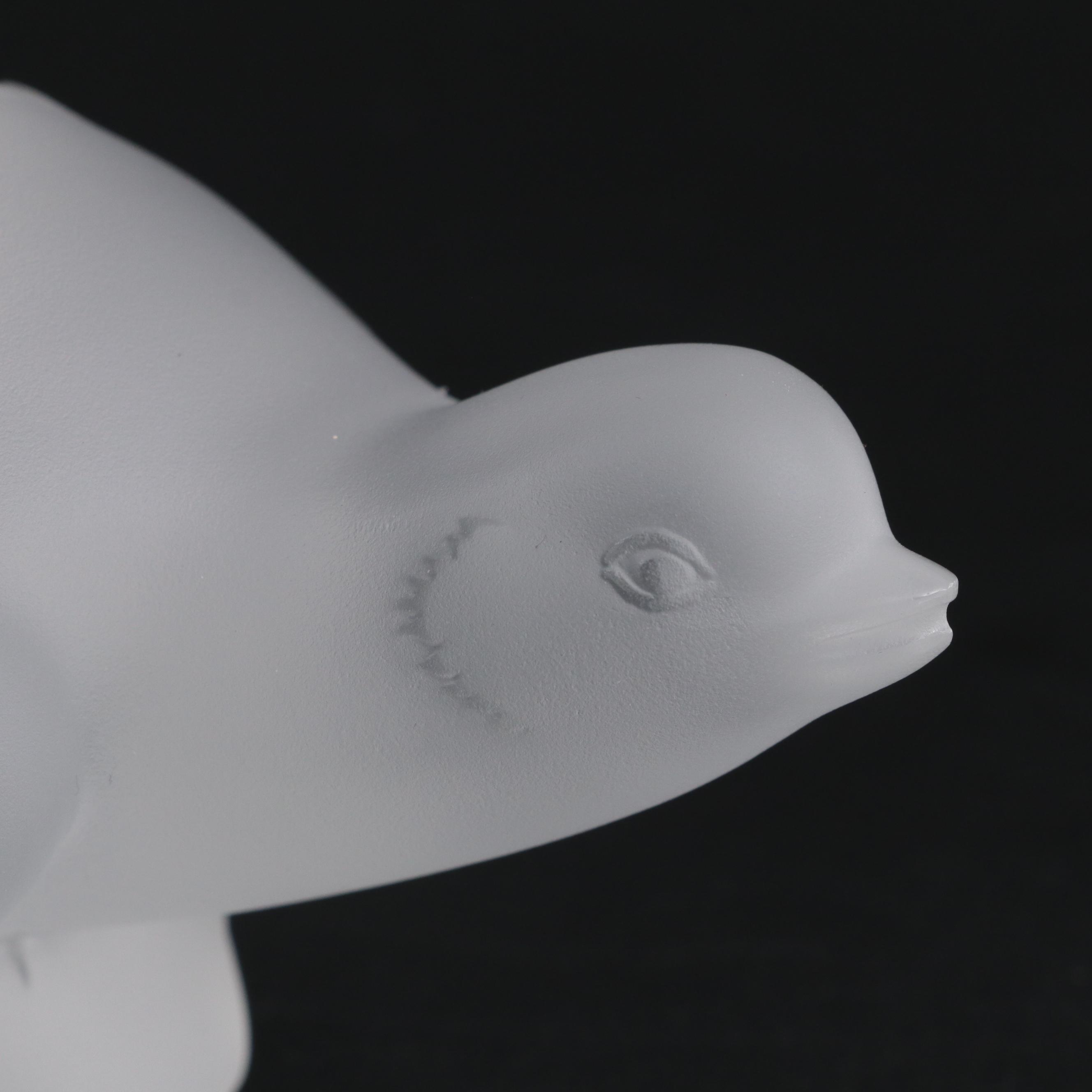 Lalique "Moineau Coléreux" Frosted Crystal Sparrow Figurine