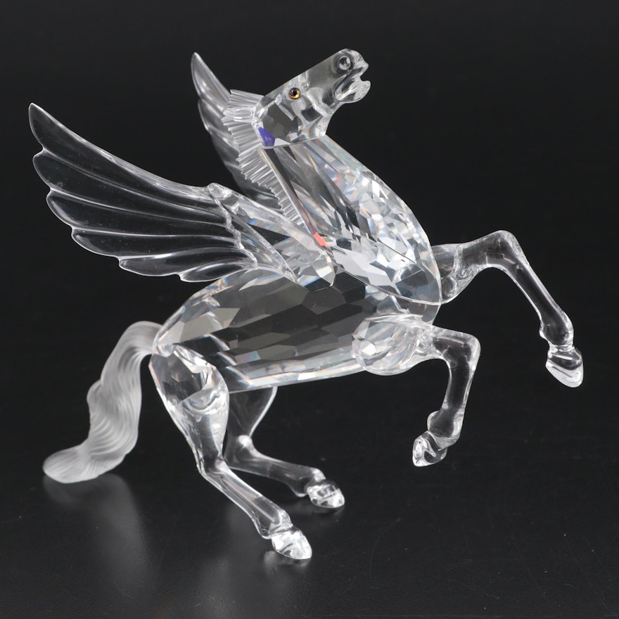Swarovski Fabulous Creatures "Pegasus" Frosted and Clear Crystal Figurine, 1998