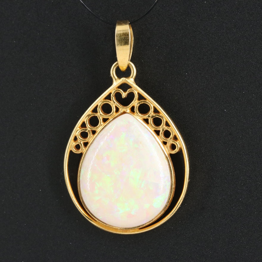 18K Opal Pendant