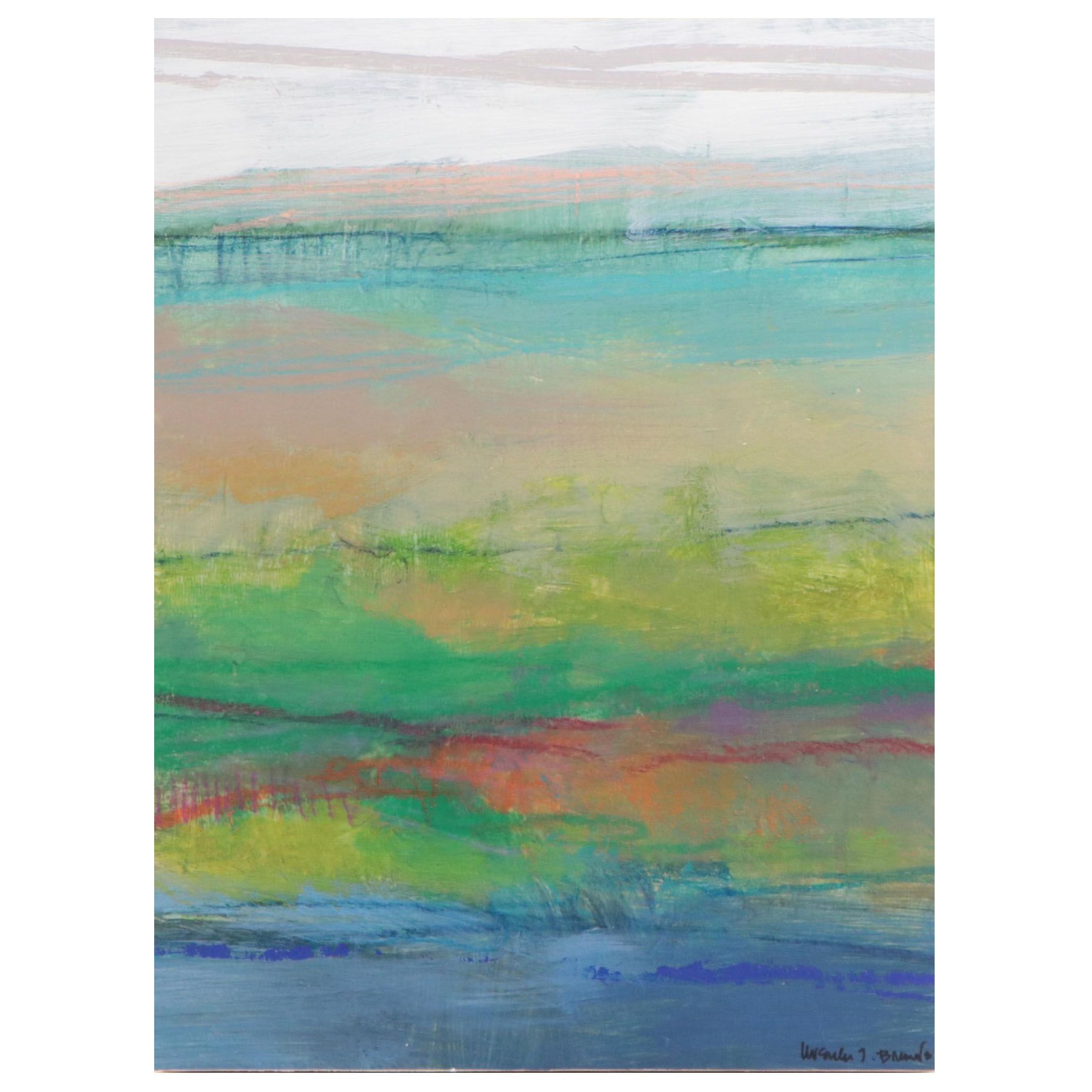 Ursula J. Brenner Mixed Media Painting, 21st Century