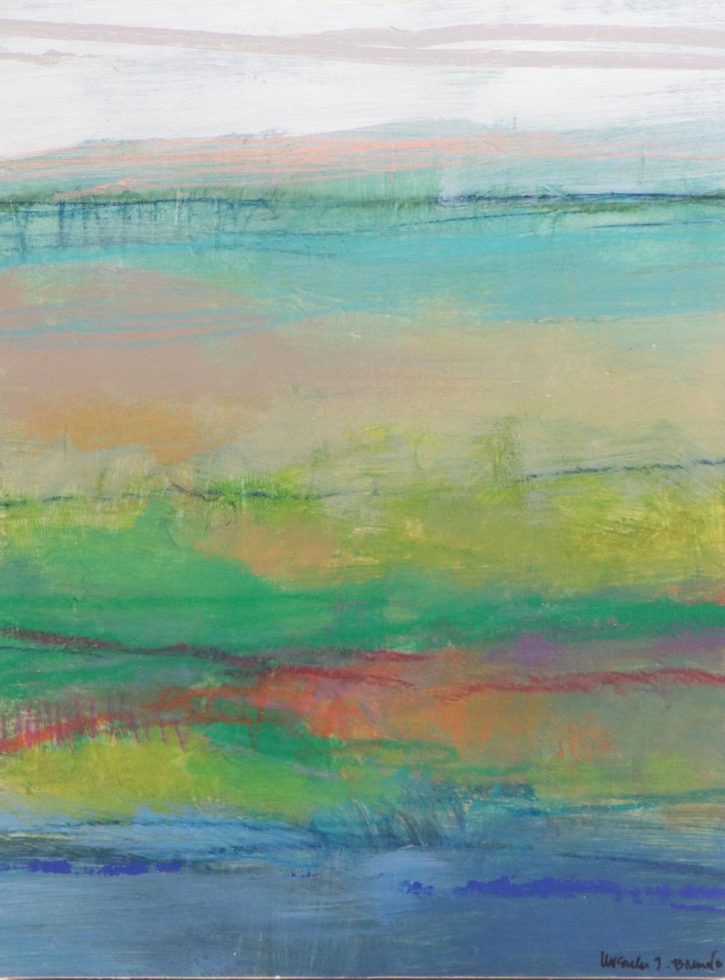 Ursula J. Brenner Mixed Media Painting, 21st Century