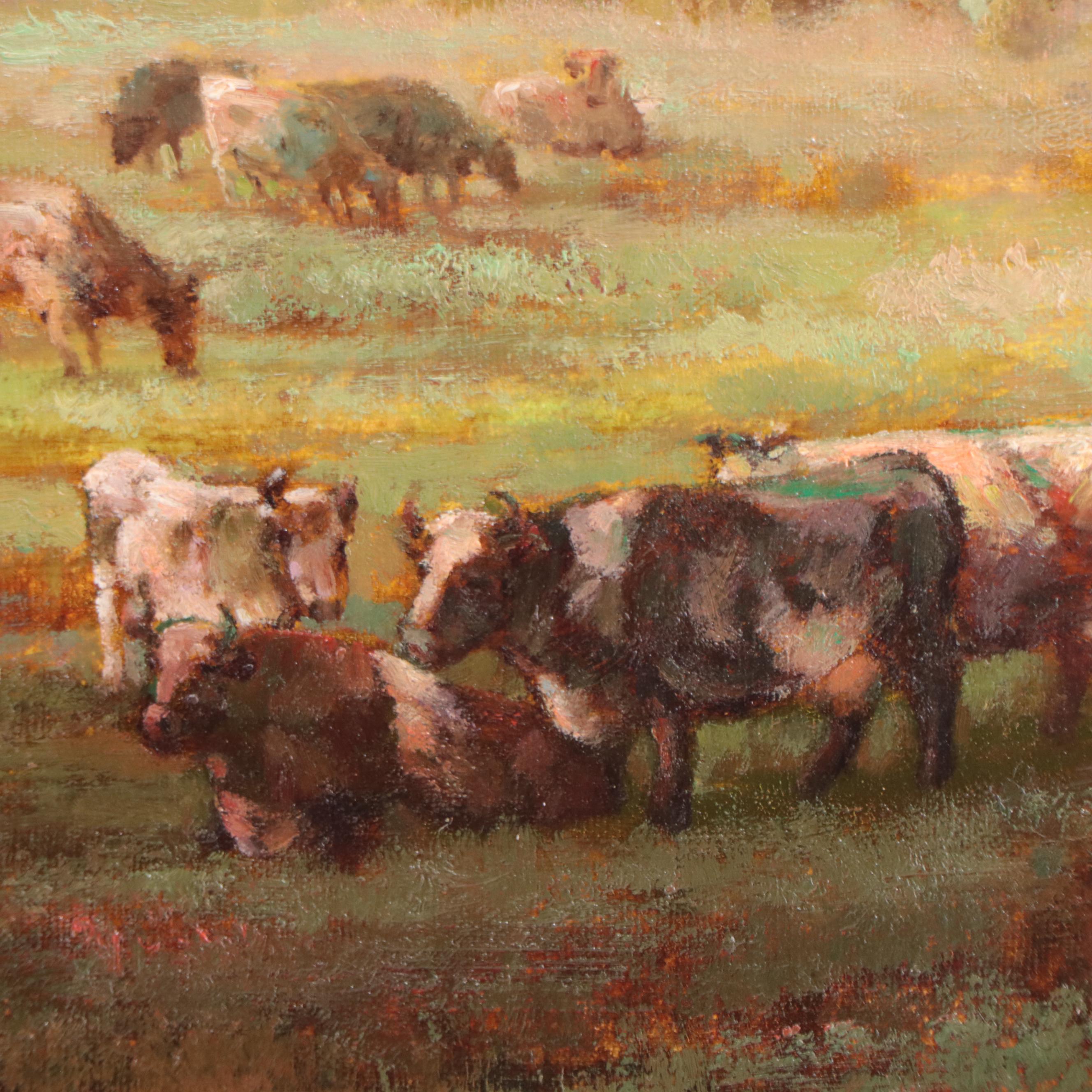 Don Wilson Oil Painting of Pastoral Landscape