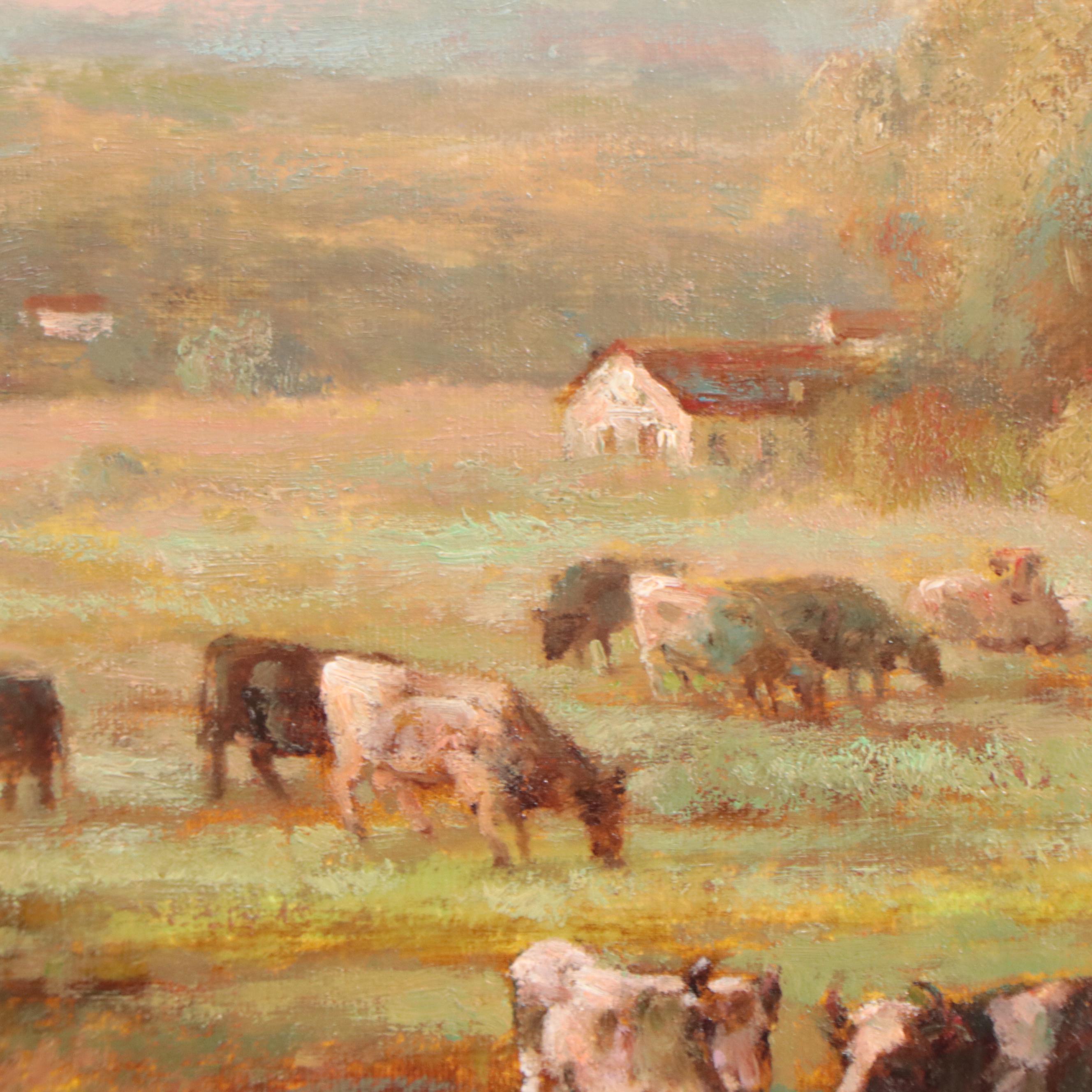 Don Wilson Oil Painting of Pastoral Landscape