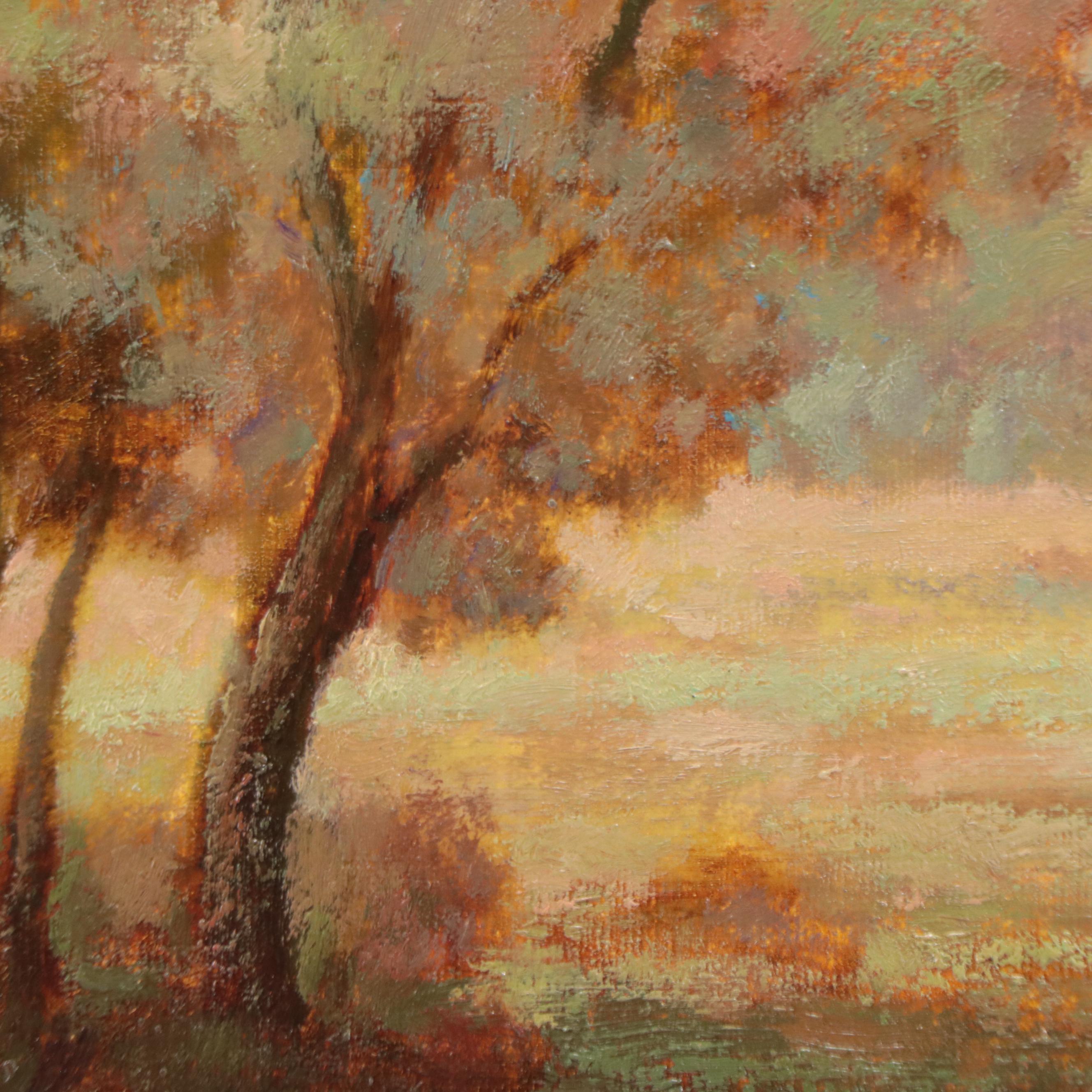 Don Wilson Oil Painting of Pastoral Landscape
