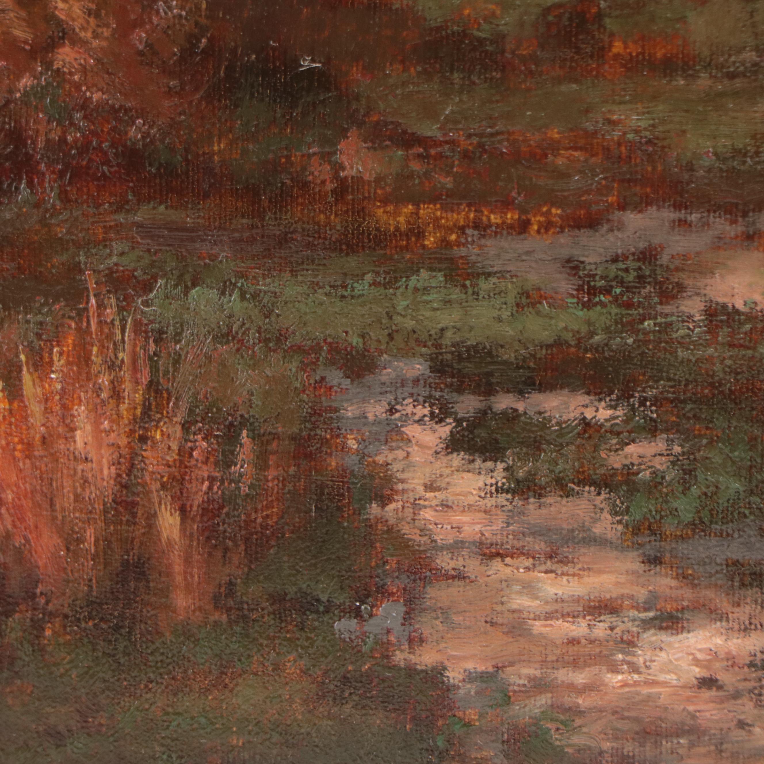 Don Wilson Oil Painting of Pastoral Landscape