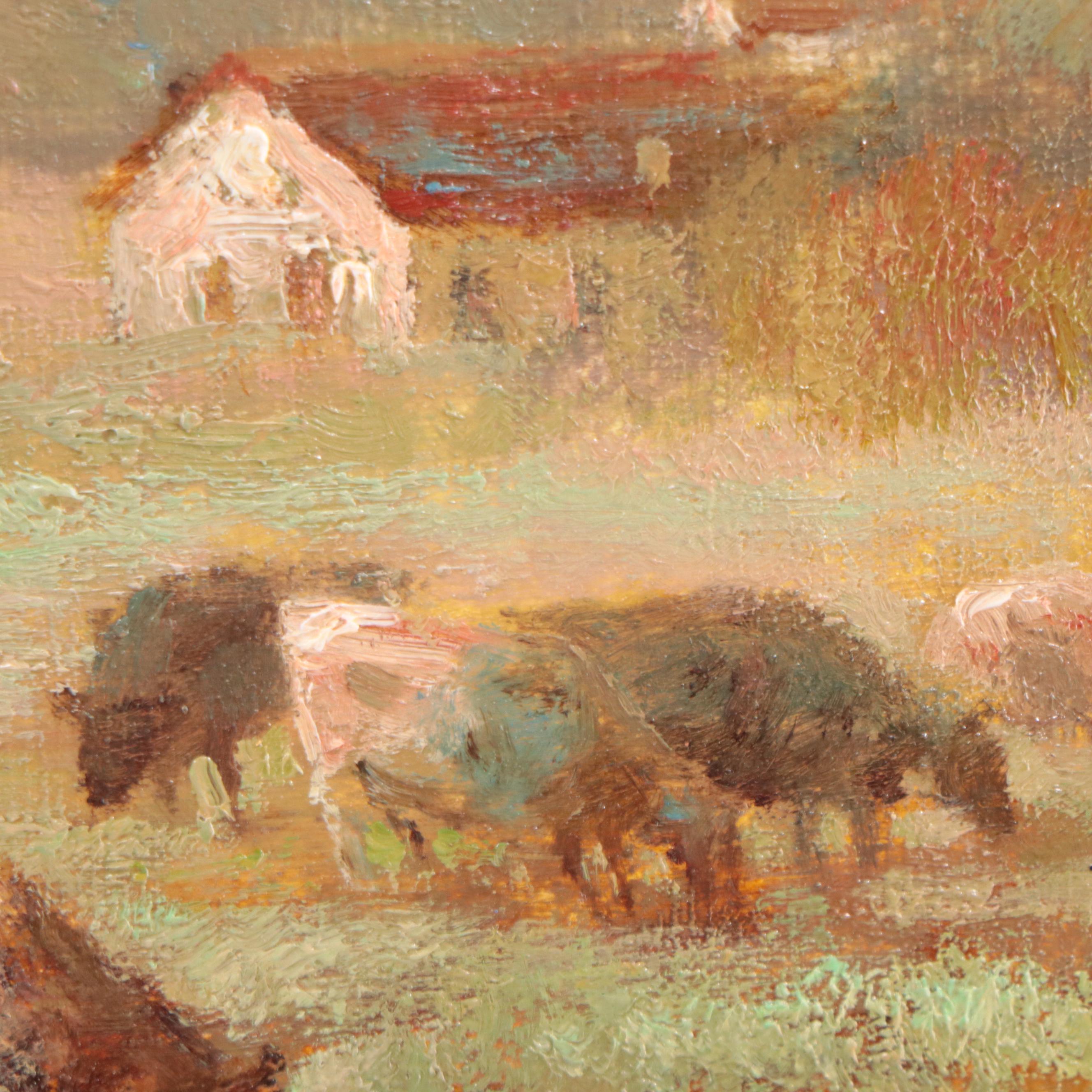 Don Wilson Oil Painting of Pastoral Landscape