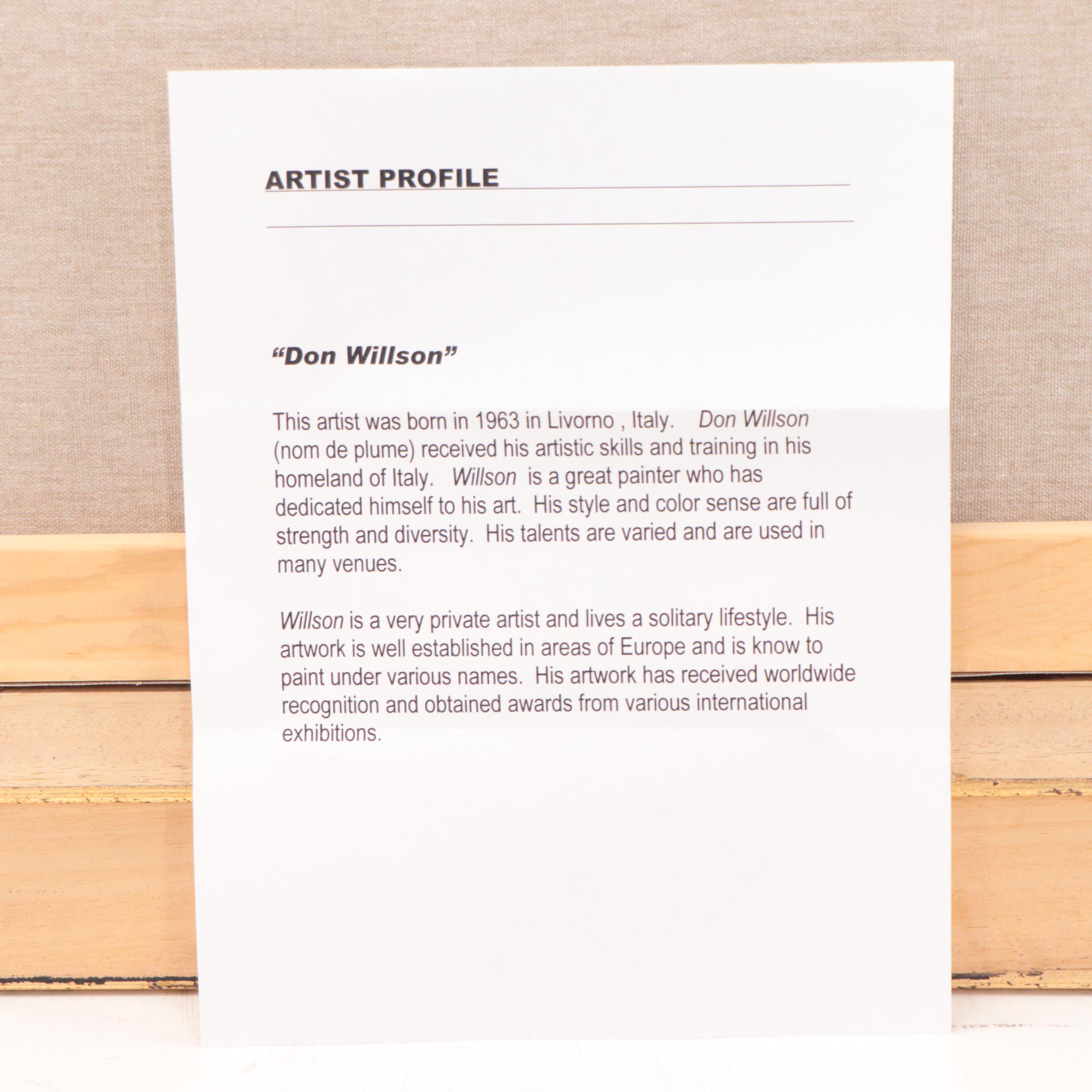 Don Wilson Oil Painting of Pastoral Landscape