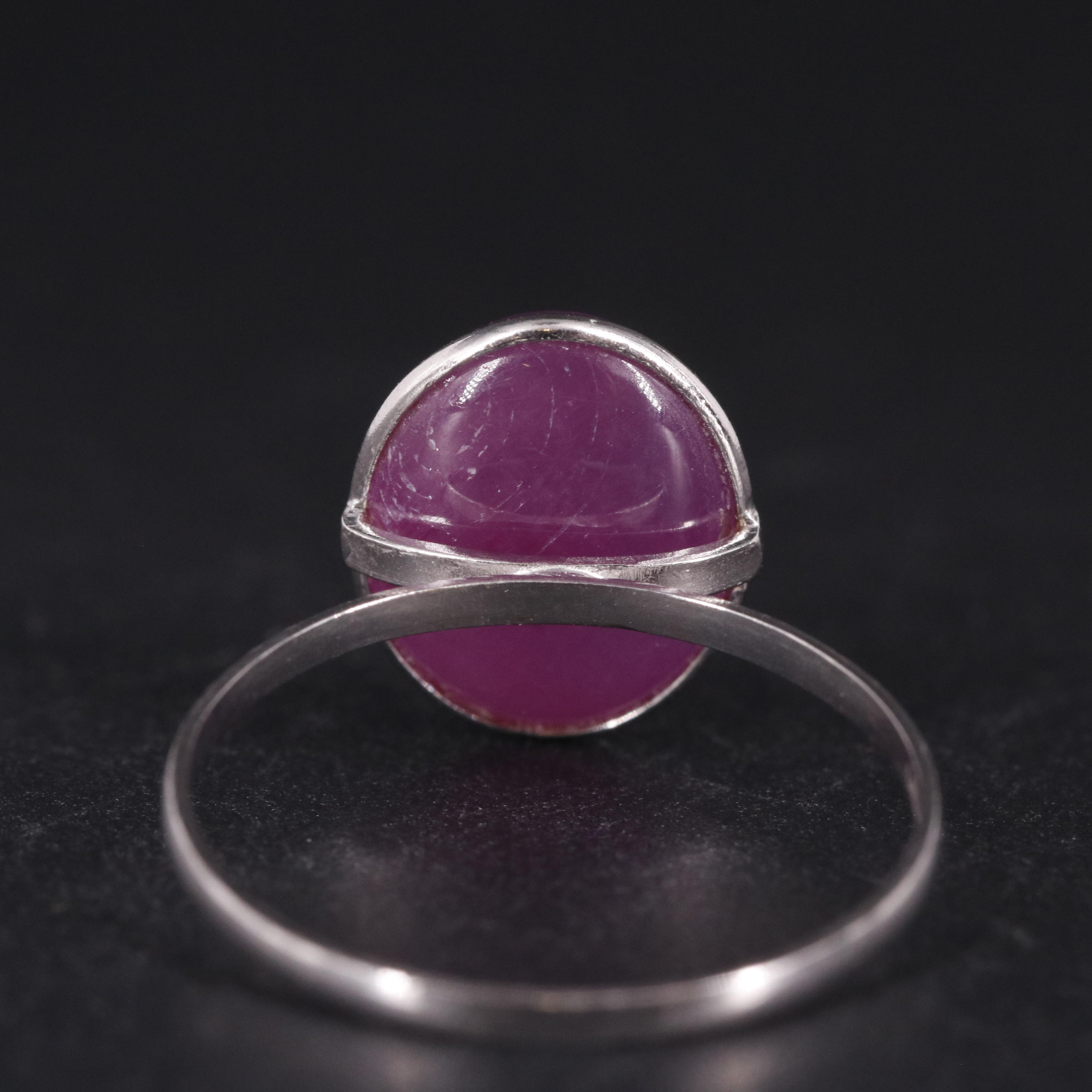 14K Oval Ruby Ring