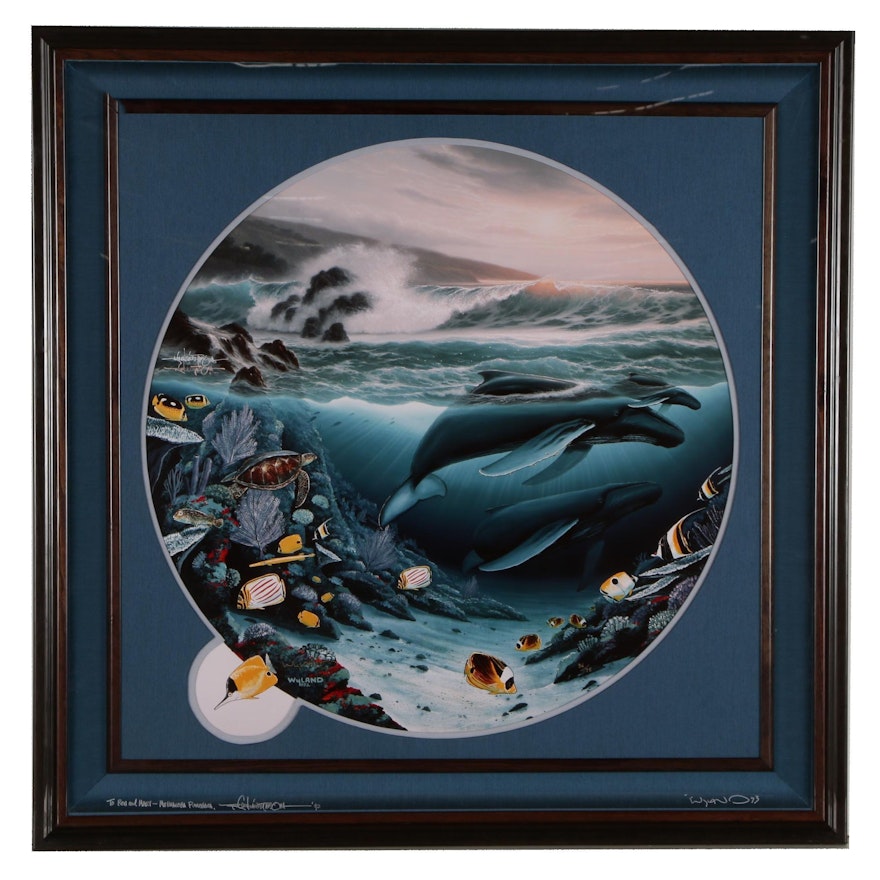 Robert Wyland and Roy Tabora Large Scale Cibachrome Print Robert Wyland and Roy Tabora Large Scale Cibachrome Print