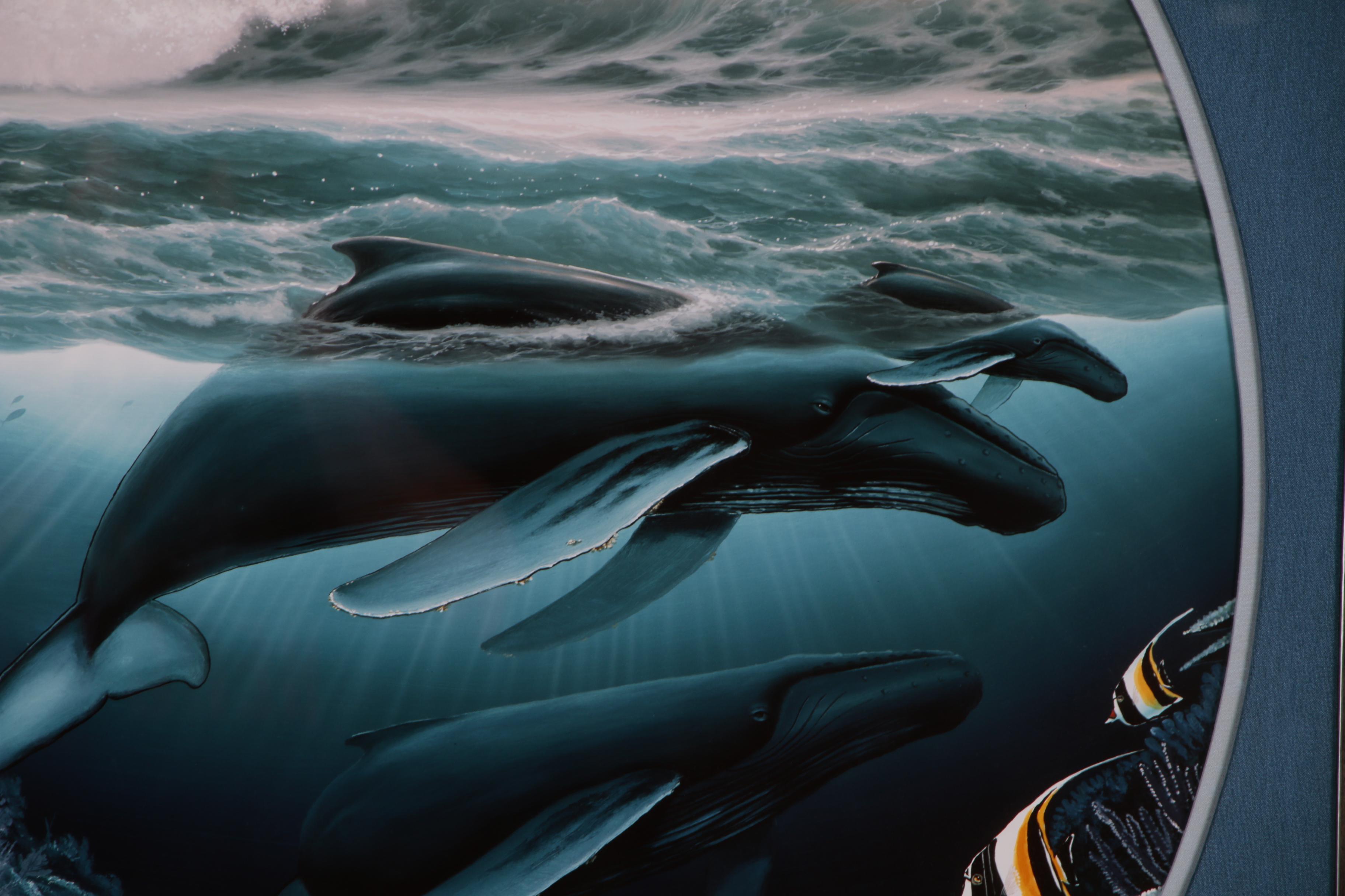 Robert Wyland and Roy Tabora Large Scale Cibachrome Print "Whale Waters"