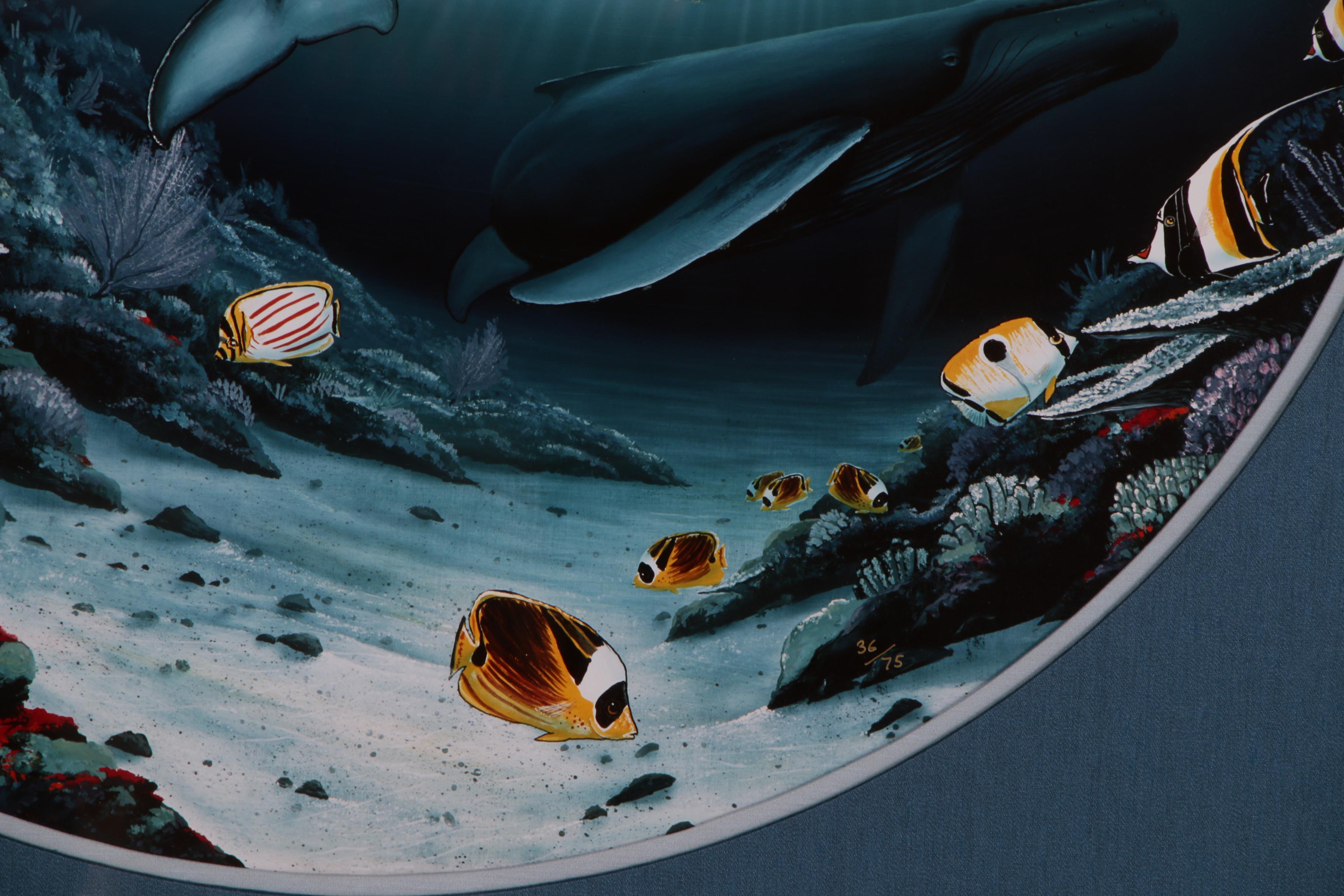 Robert Wyland and Roy Tabora Large Scale Cibachrome Print "Whale Waters"