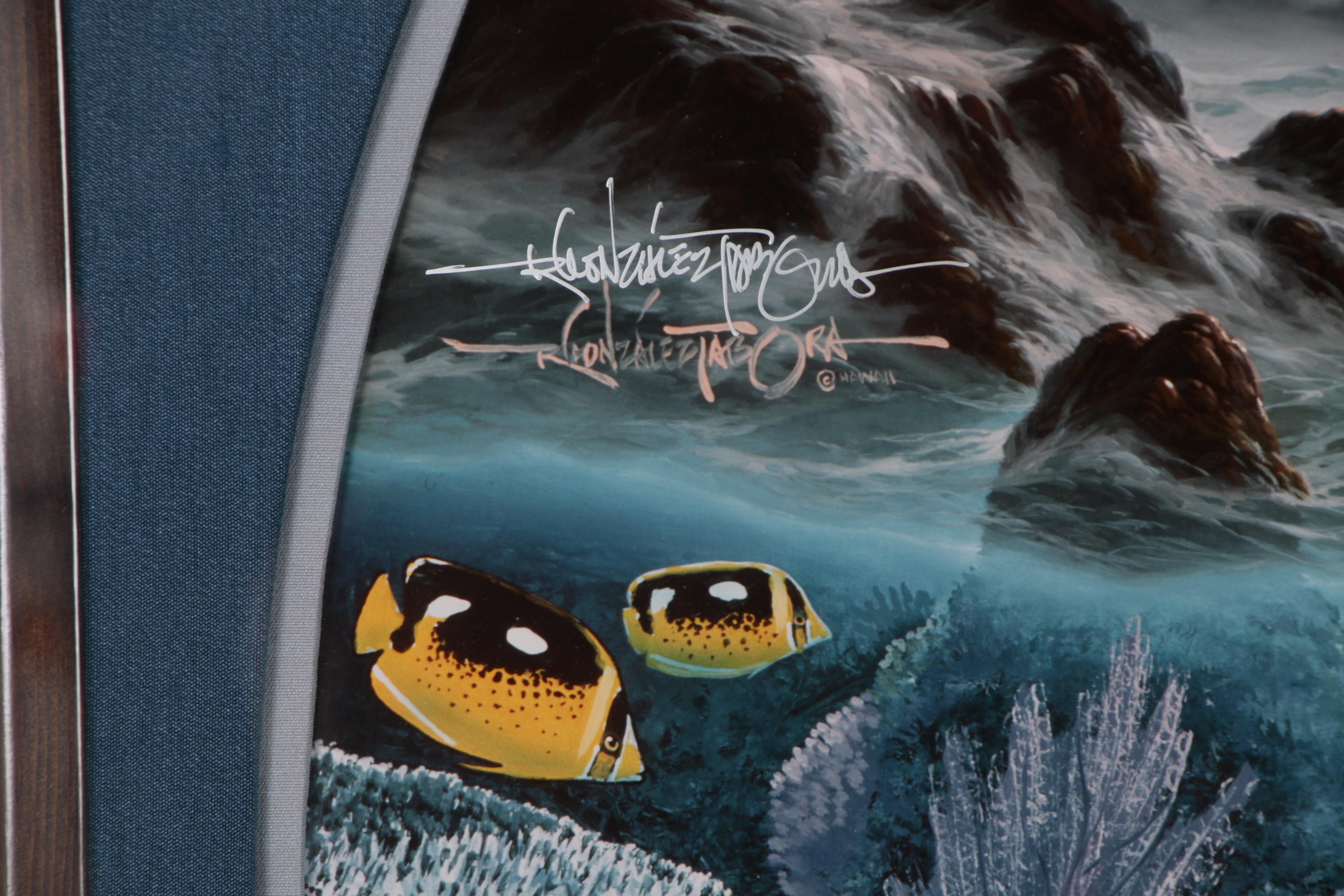 Robert Wyland and Roy Tabora Large Scale Cibachrome Print "Whale Waters"