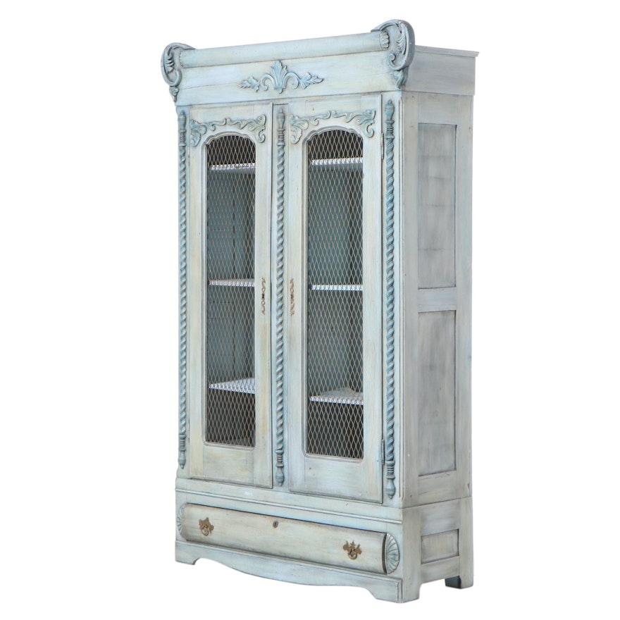 Late Victorian Painted Armoire, Late 19th/Early 20th Century