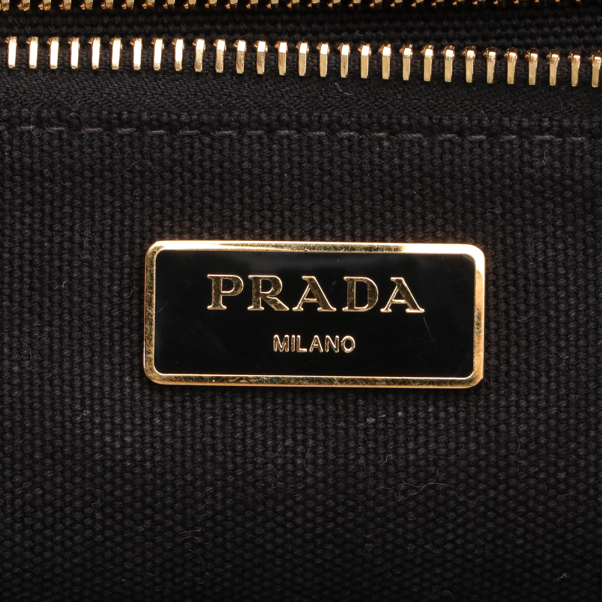 Prada Open Tote in Camo-Printed Canvas