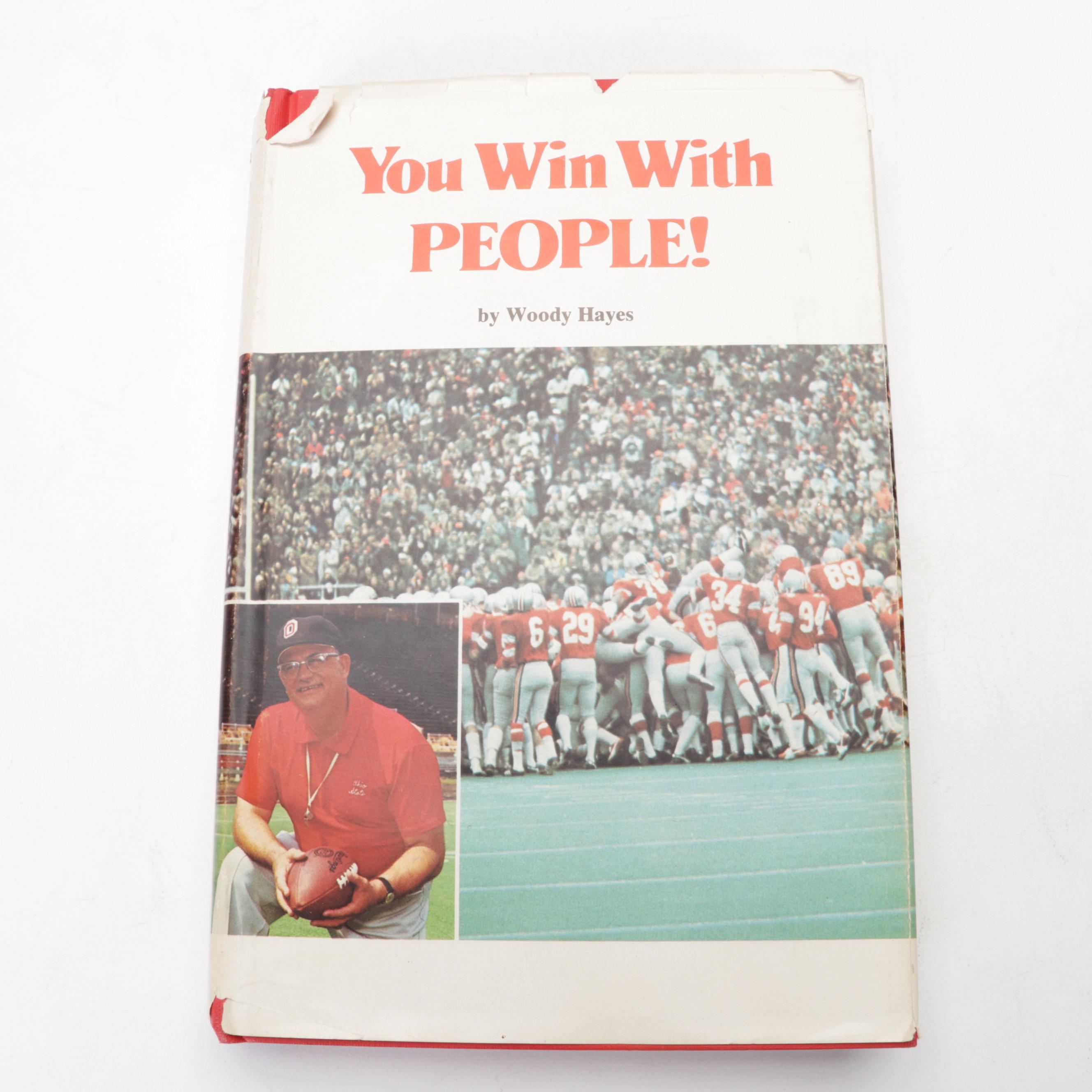 OSU Woody Hayes Signed "You Win with People" Book, Signed Hat, Football and More