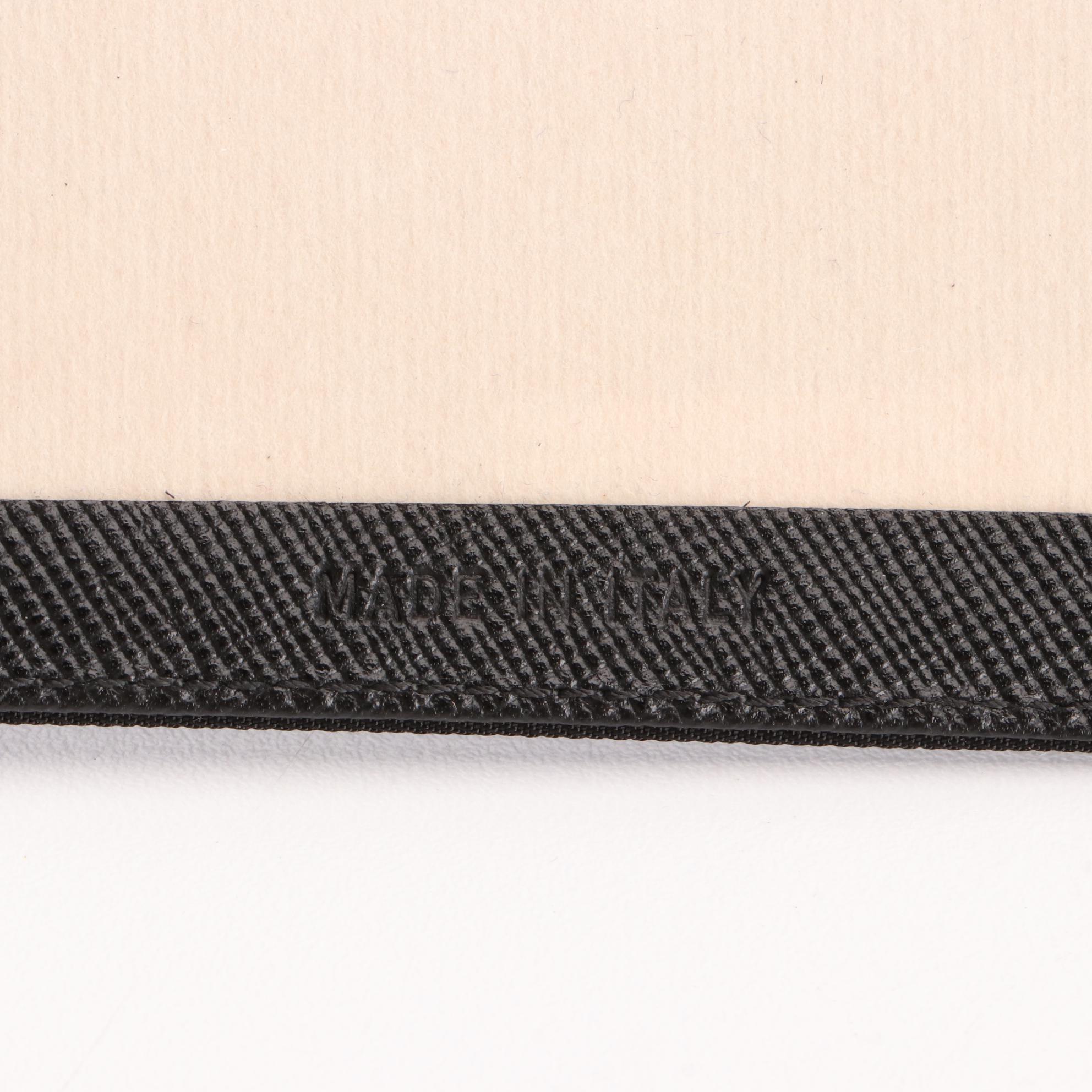 Prada Vertical Bifold ID/Card Case in Nylon and Saffiano Leather