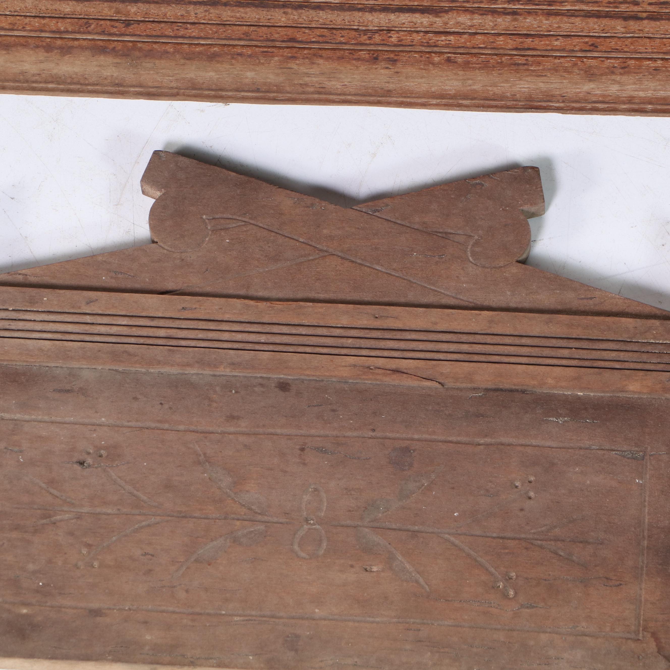 Four Victorian Relief-Carved Furniture Pediments, Late 19th Century