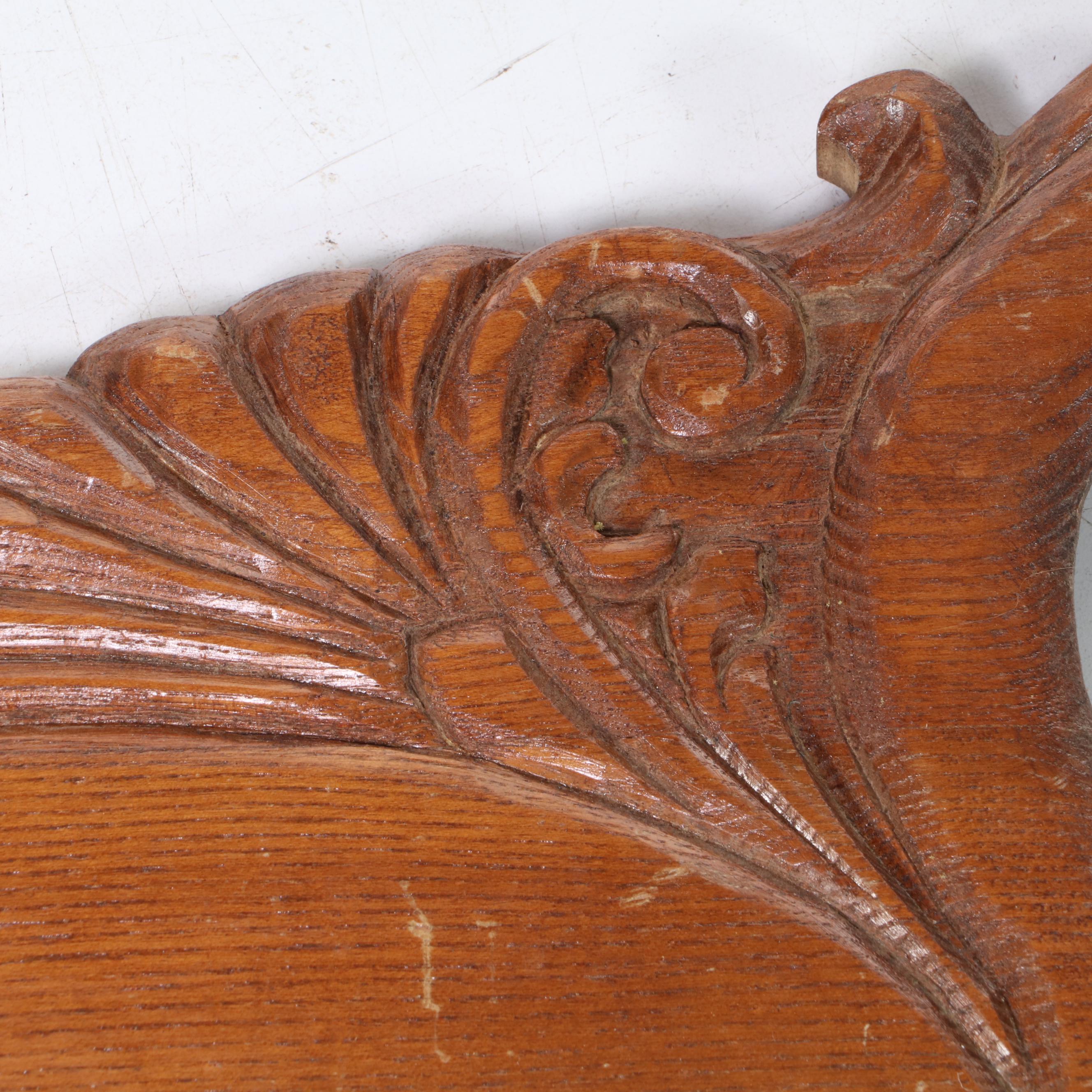 Four Victorian Relief-Carved Furniture Pediments, Late 19th Century