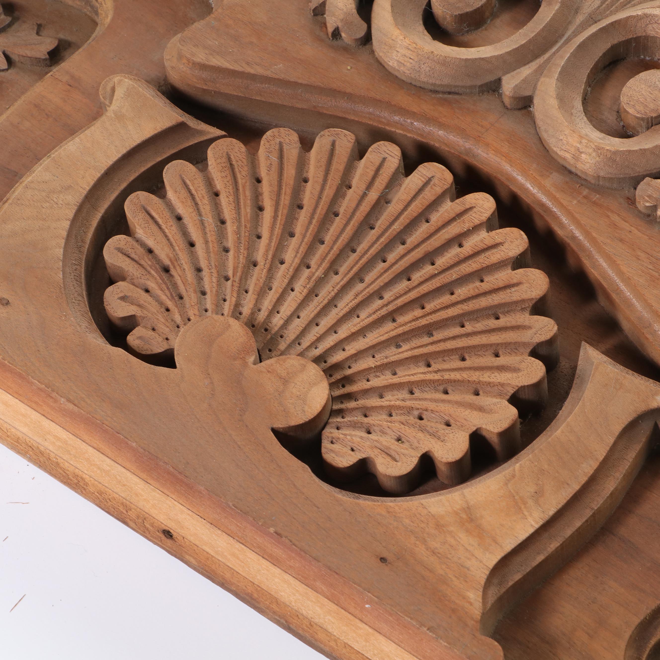 Four Victorian Relief-Carved Furniture Pediments, Late 19th Century