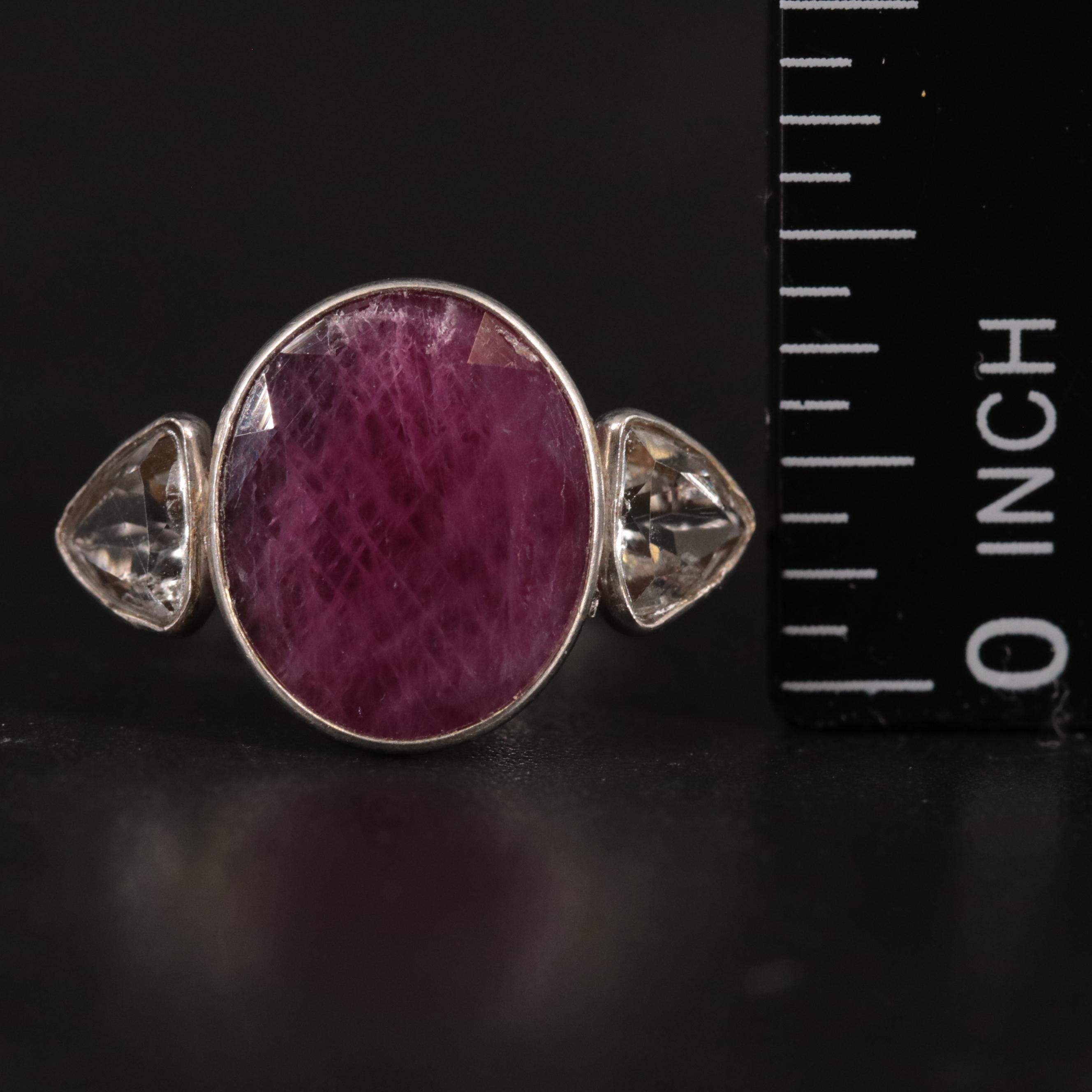14K Ruby and Topaz Ring