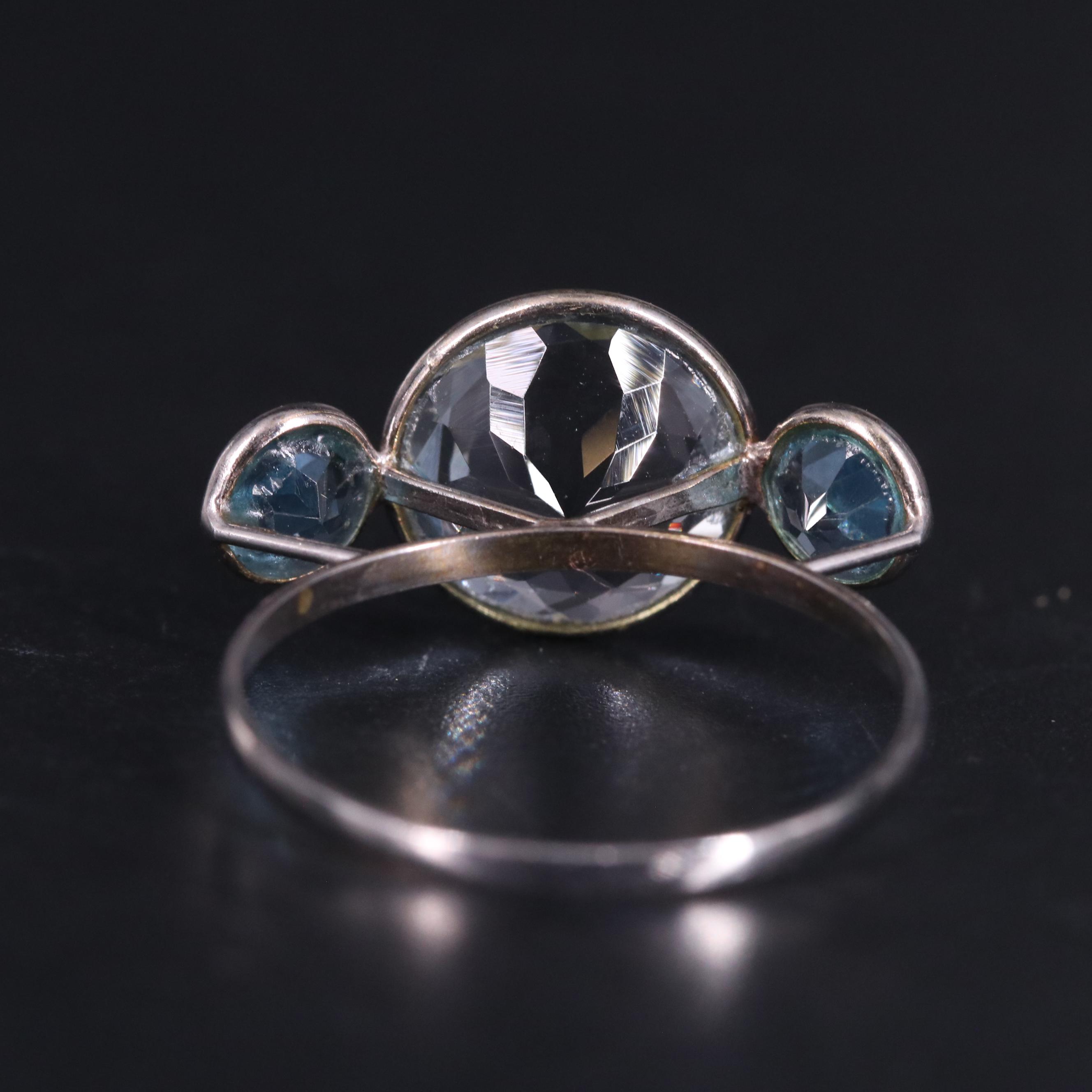 14K Aquamarine and Blue Topaz Ring