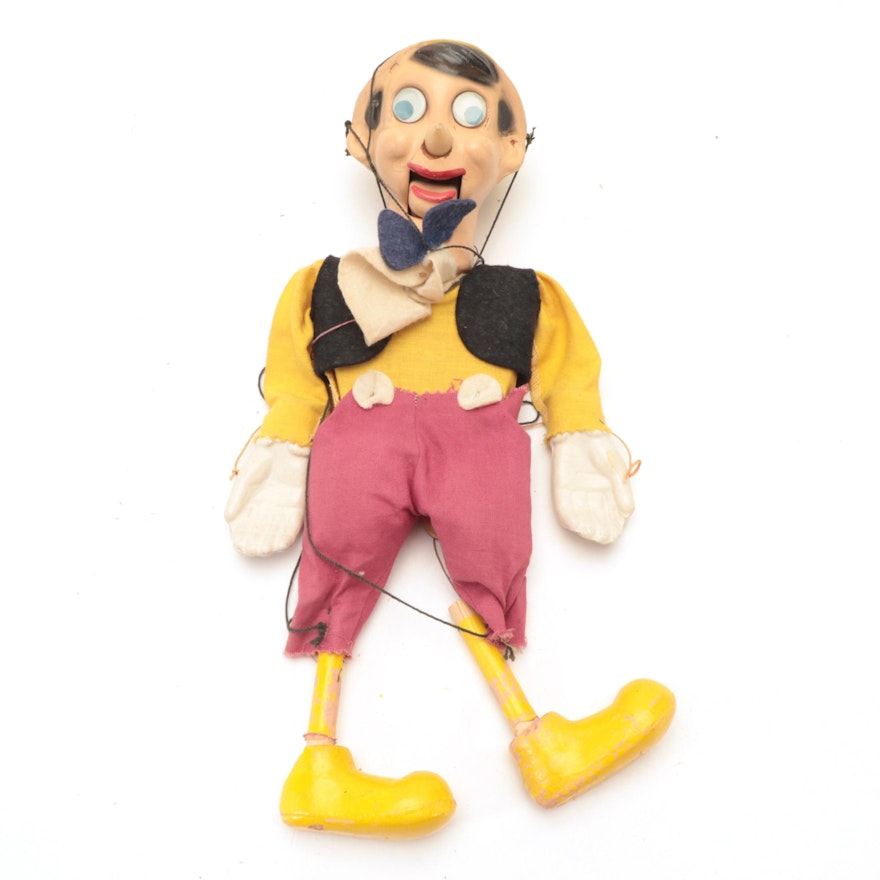 Unitrol Pinocchio Marionette Puppet, Mid-20th Century