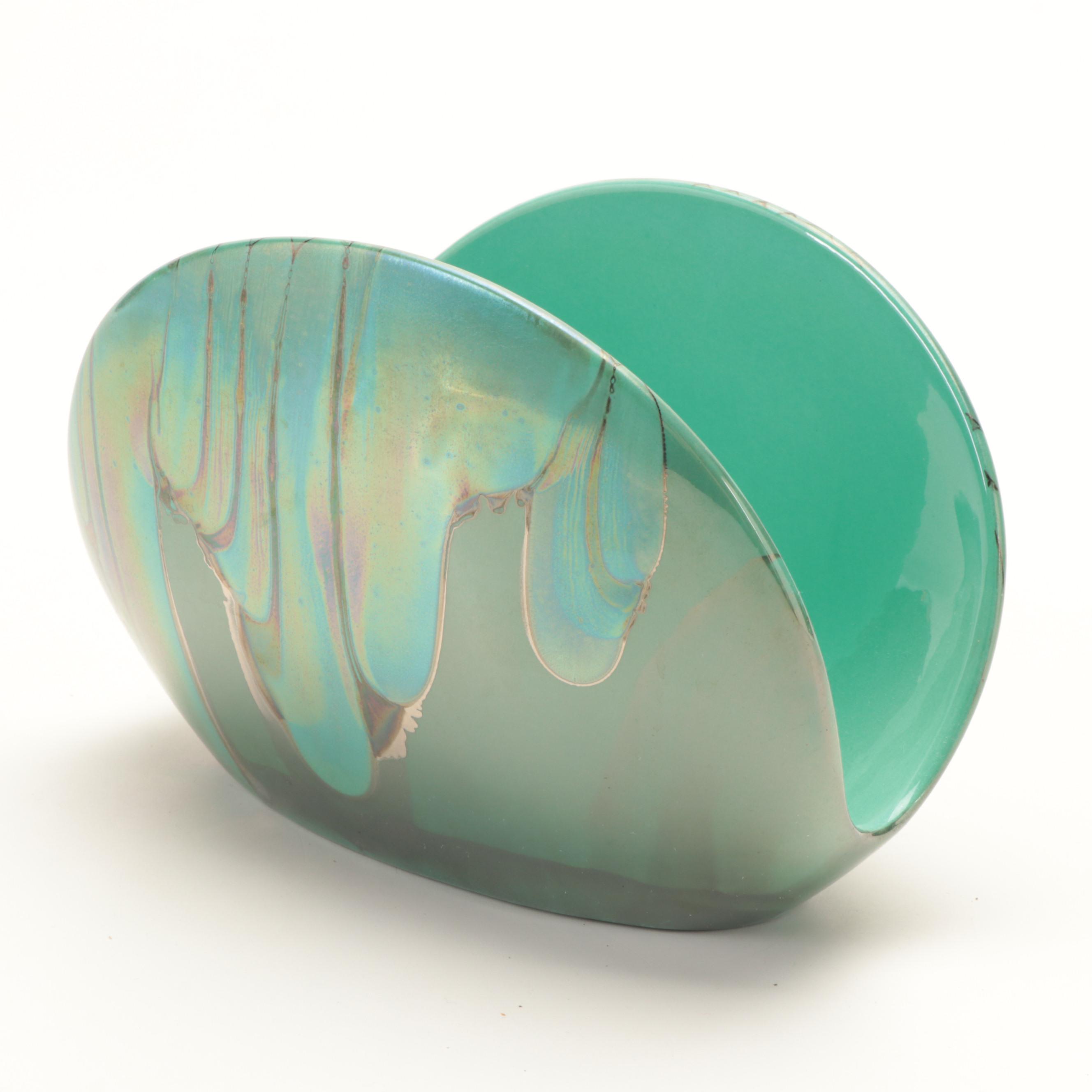 Iridescent Green Ceramic Bathroom Accessories