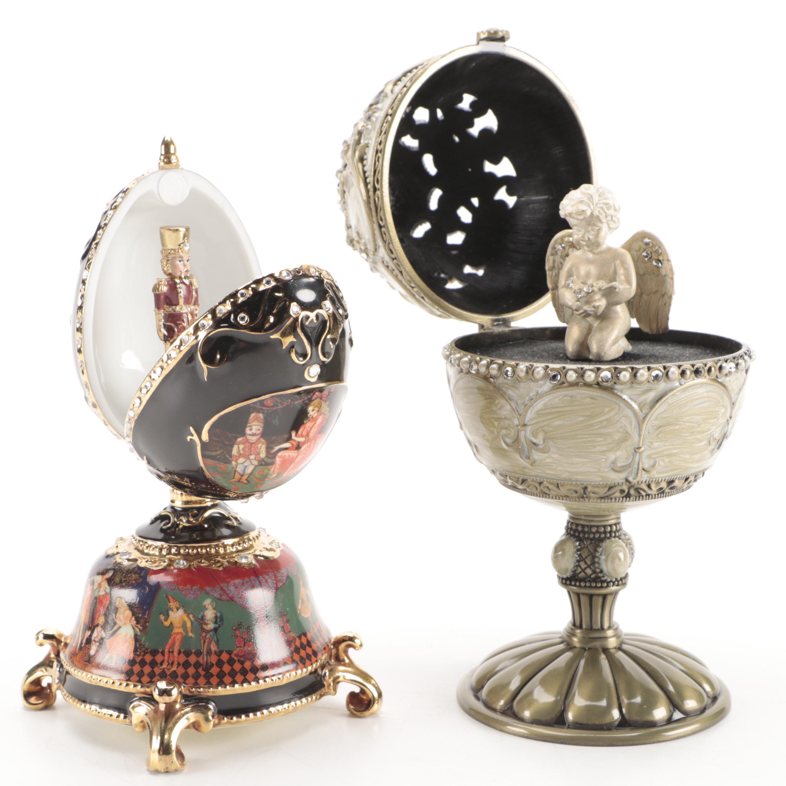 Ardleigh Elliott Nutcracker Music Box and Other Egg Music Box
