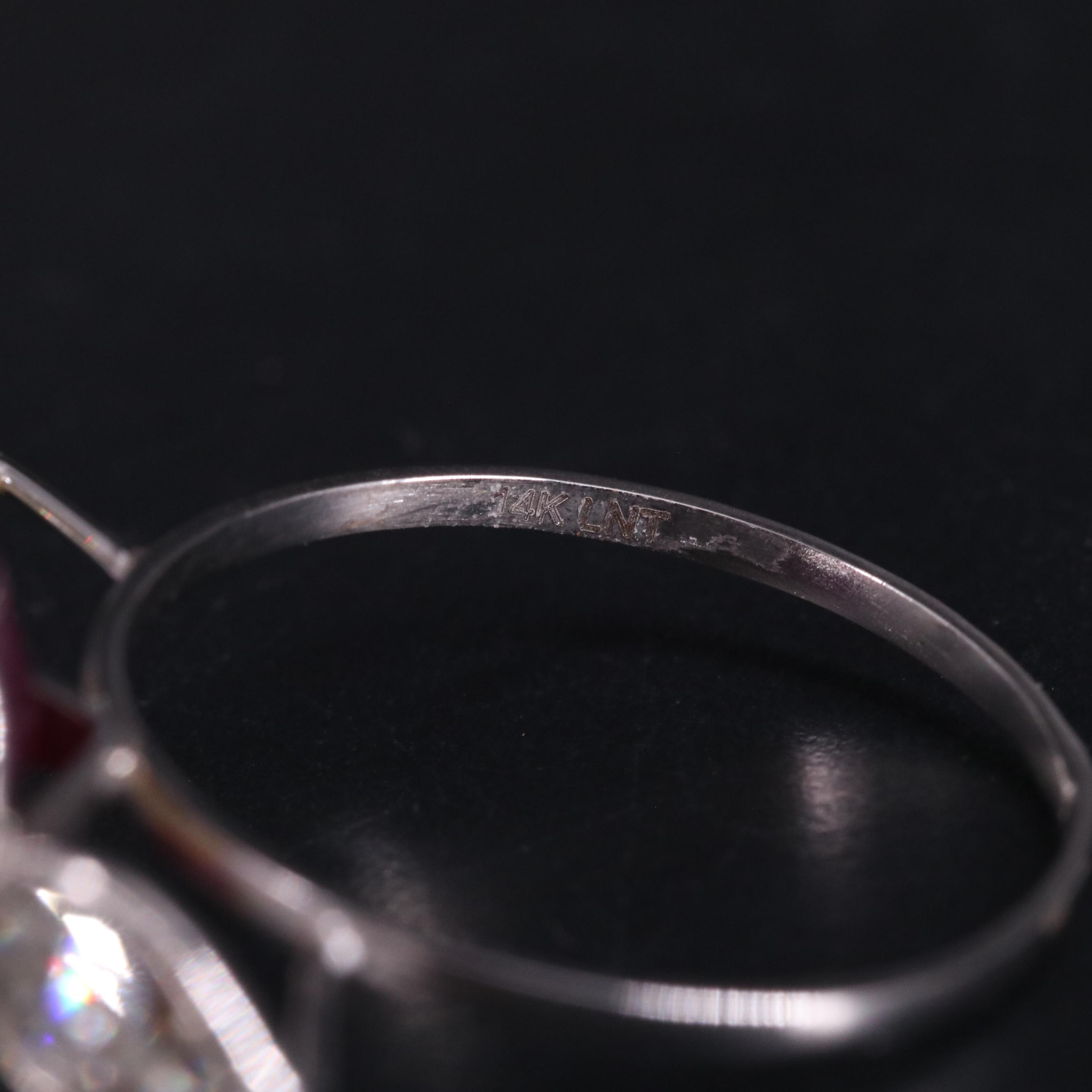 14K Ruby and Moissanite Ring