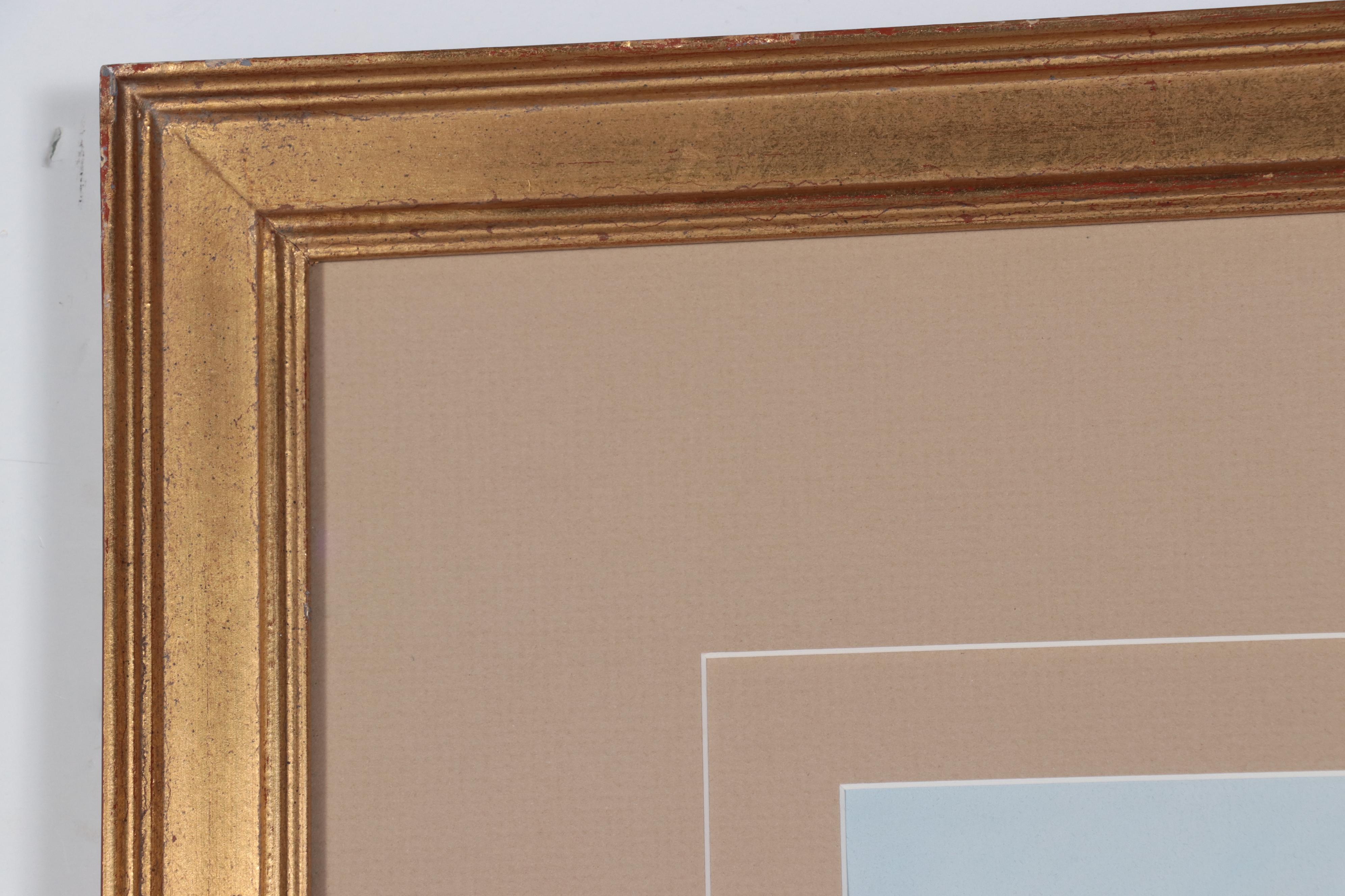 Jerry Inman Landscape Pastel Drawing of Forest, 1987